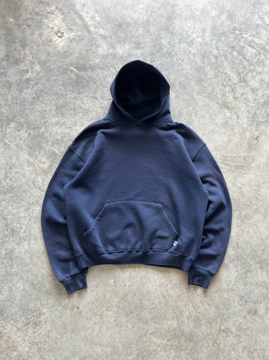 Vintage Navy Russell Hoodie - L