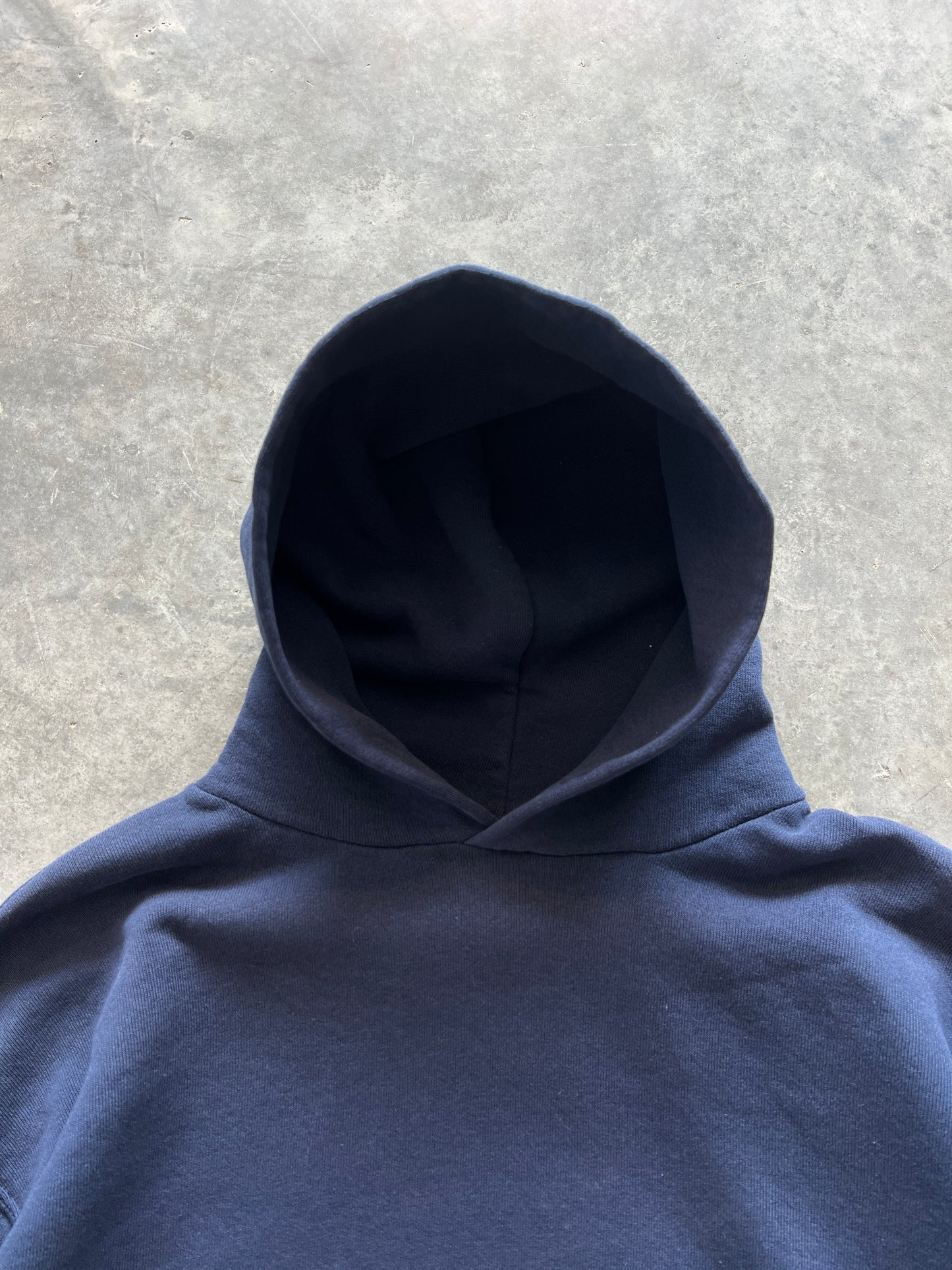 Vintage Navy Russell Hoodie - L