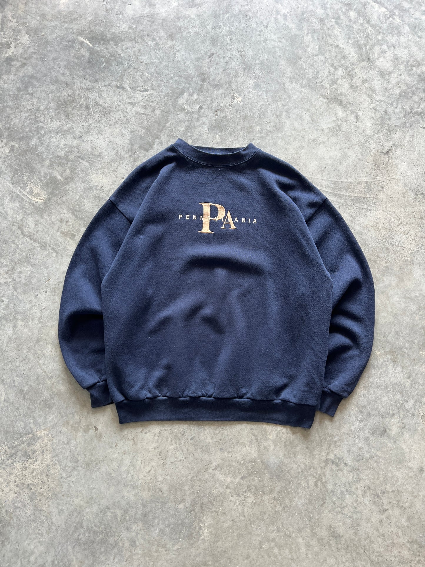 Vintage Navy Pennsylvania Crew - L