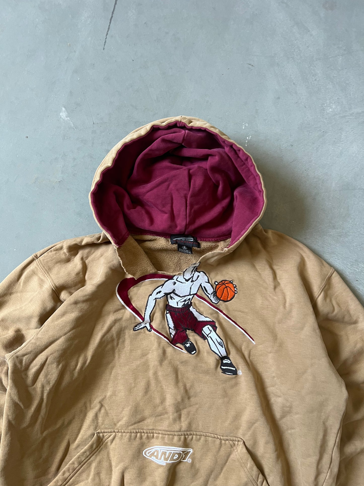 Y2k And 1 Tan Basketball Hoodie - S/XS