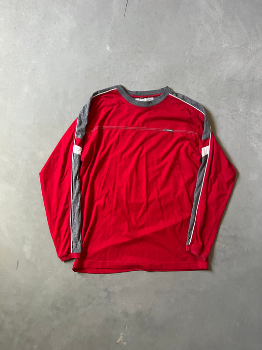 Yek Red Stripped Longsleeve Shirt - XL
