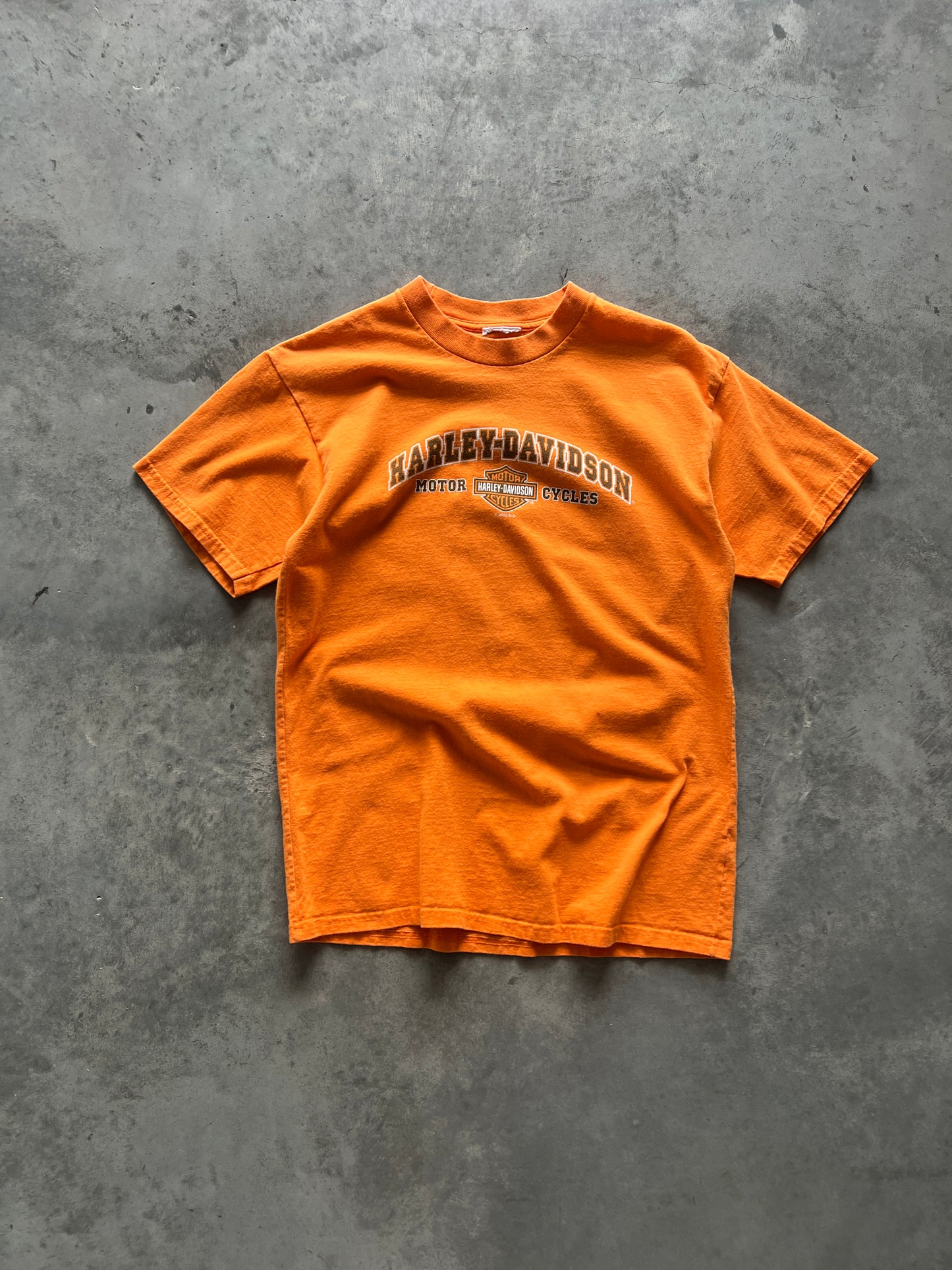 Vintage Orange Harley Davidson Shirt - S