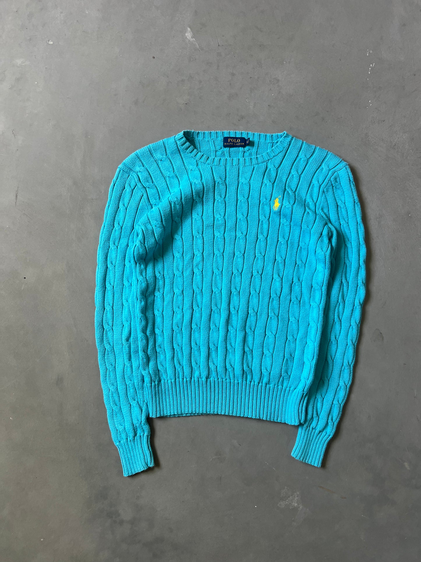 Teal Blue Polo Ralph Lauren Knit Sweater - S
