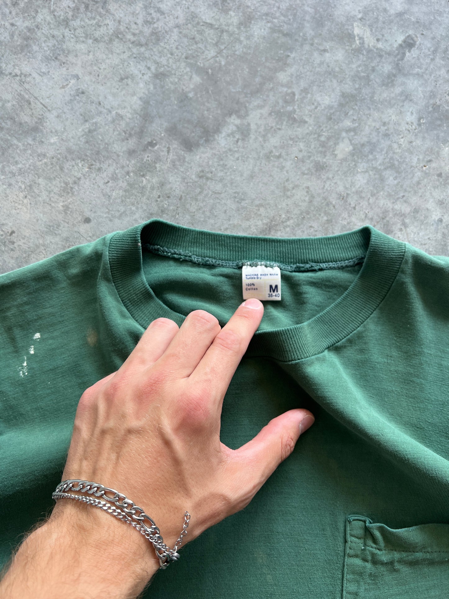 Vintage Faded Green Blank Shirt - M