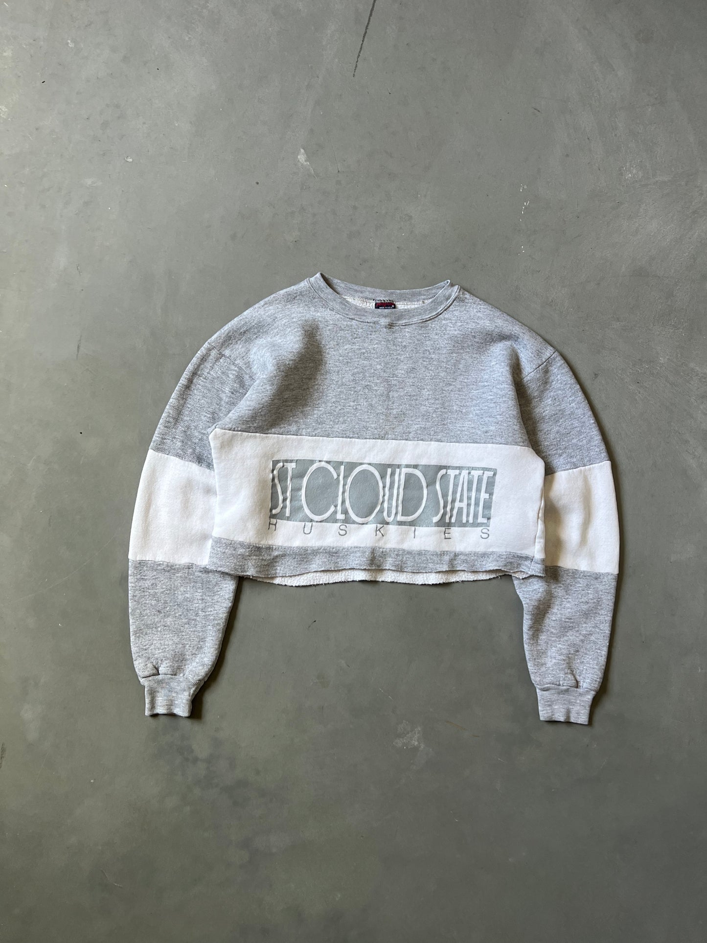 Vintage St Cloud State Cropped Sweatshirt - L