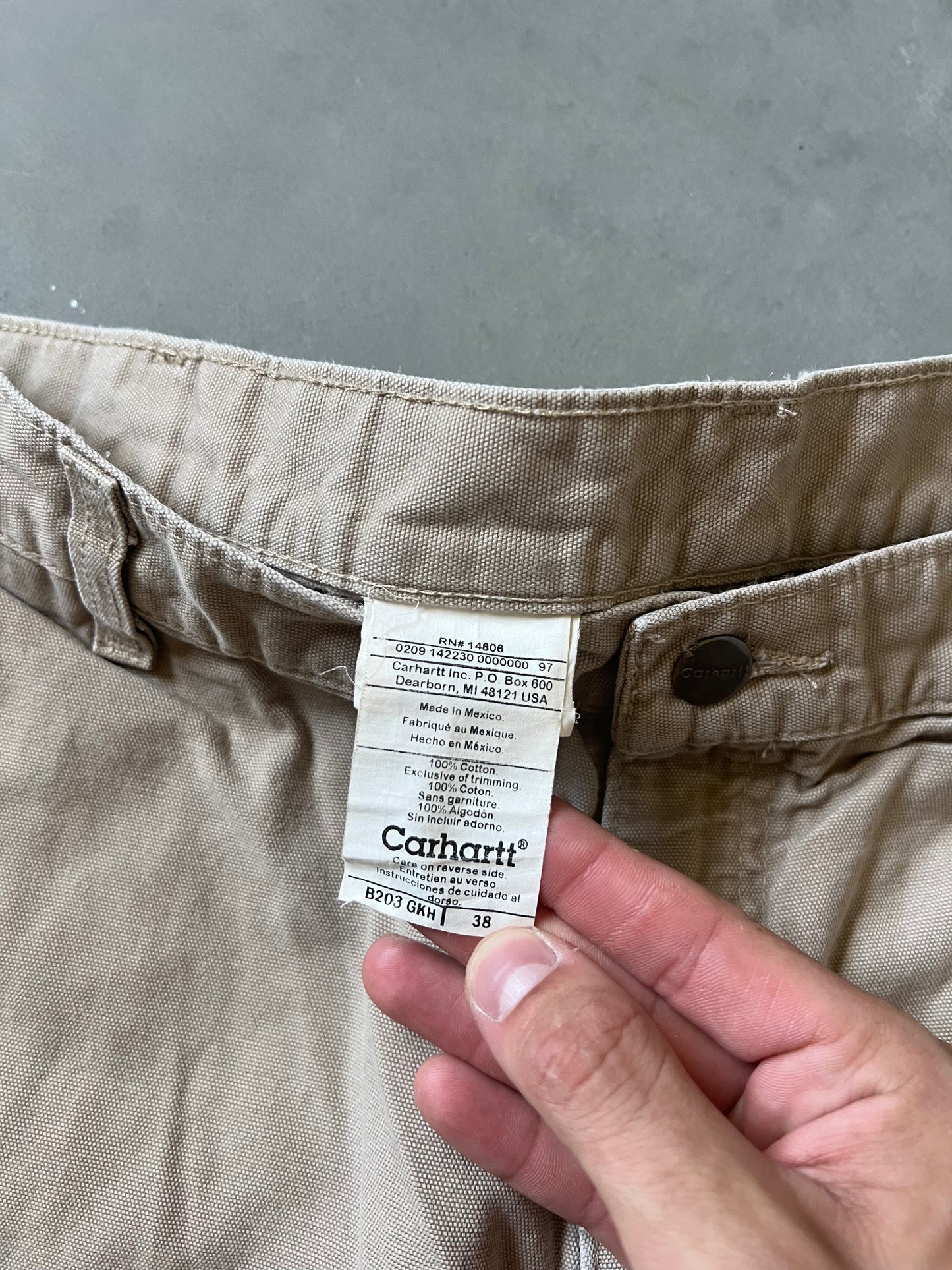 Vintage Tan Carhartt Carpenter Shorts - 38