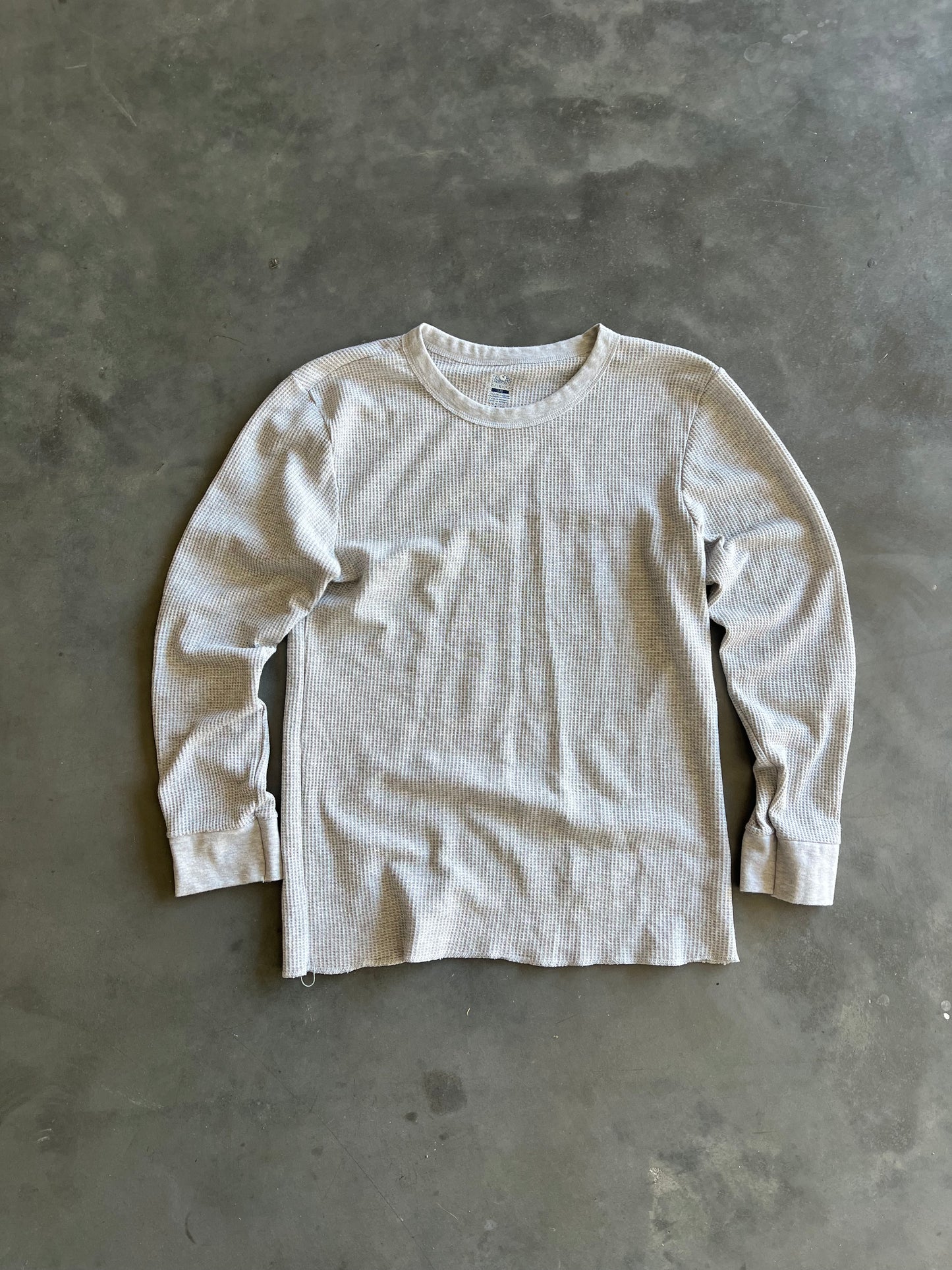 Vintage Grey Fruit Of The Loom Thermal Shirt - L