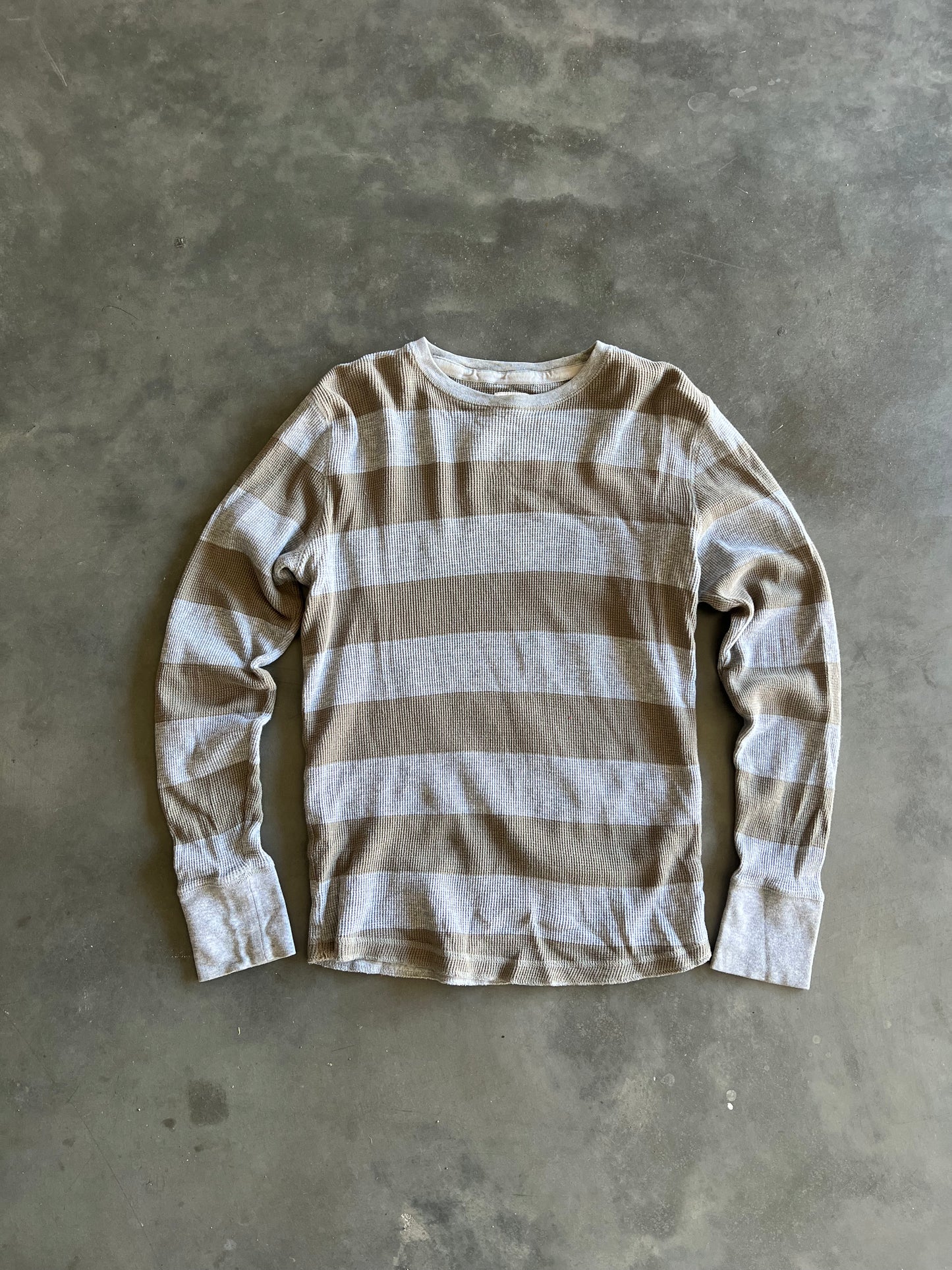 Vintage Green Stripped Mossimo Thermal Shirt - S