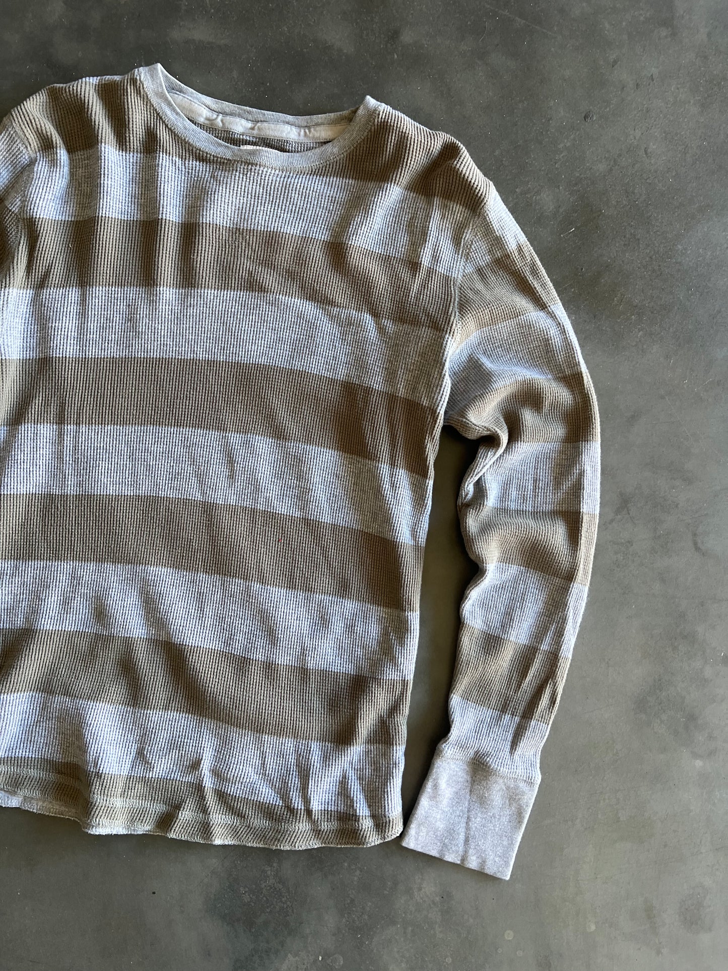 Vintage Green Stripped Mossimo Thermal Shirt - S