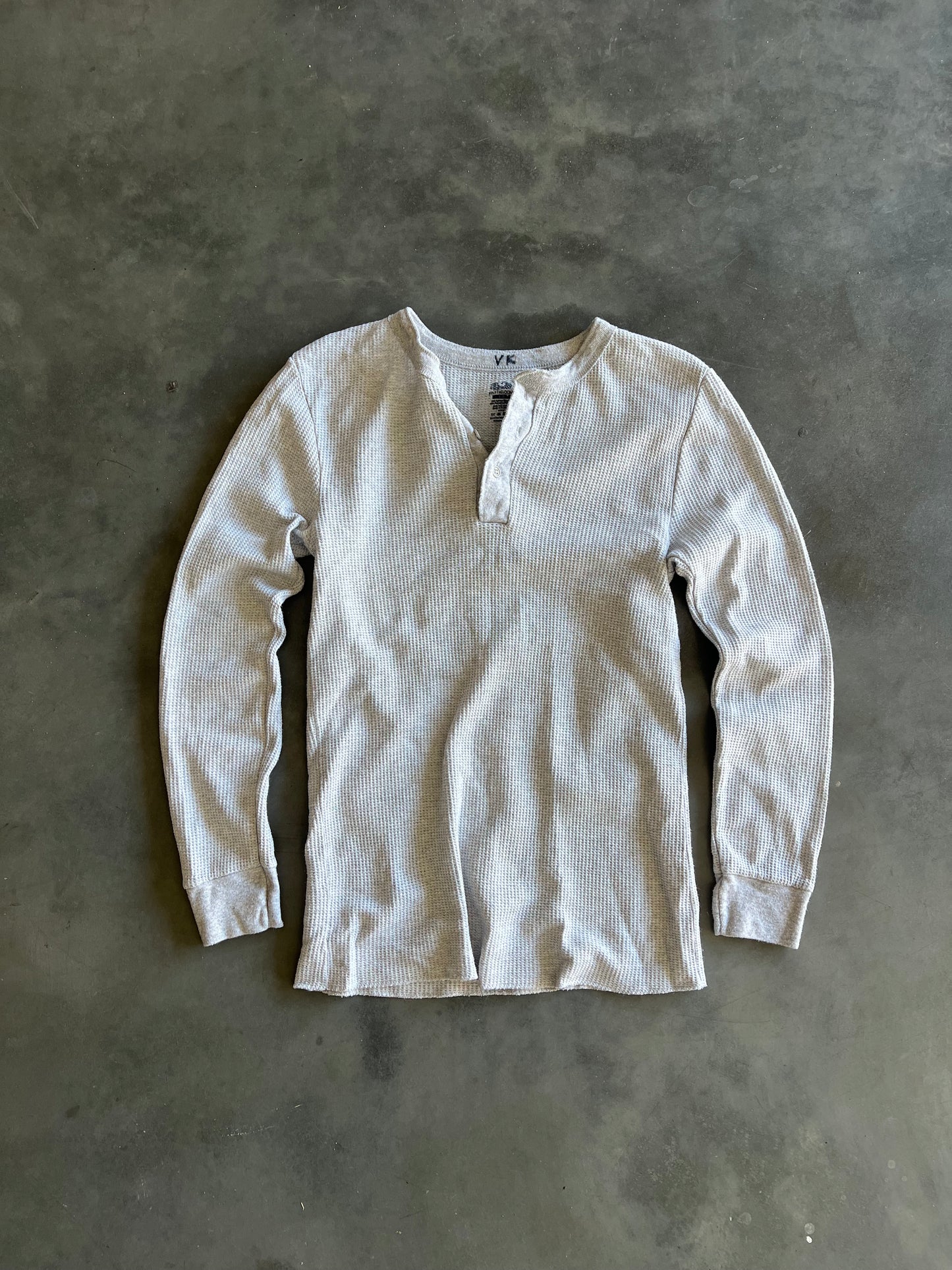 Vintage Grey Fruit of The Loom Thermal Shirt - L