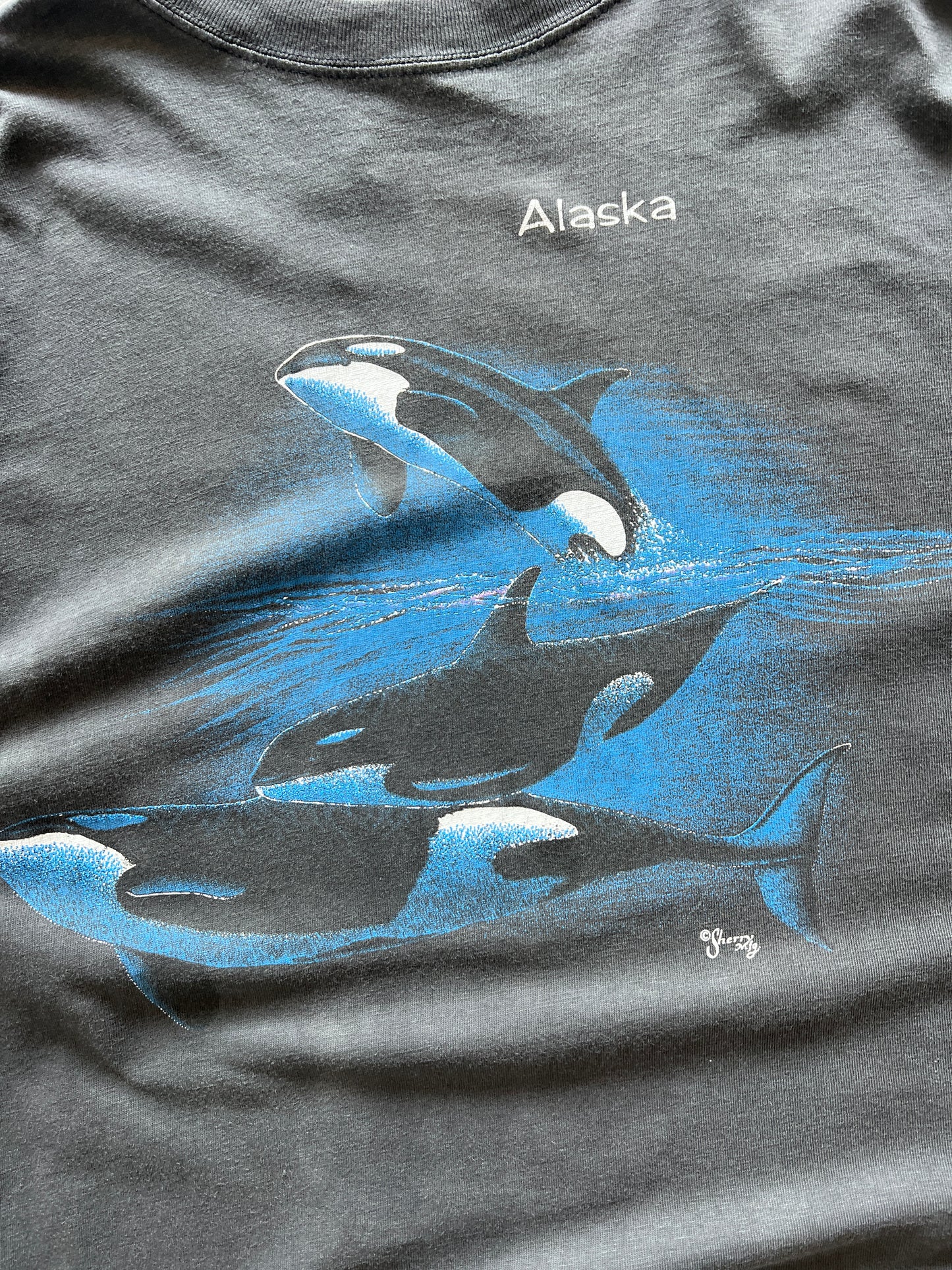 Vintage Black Dolphins Shirt - M