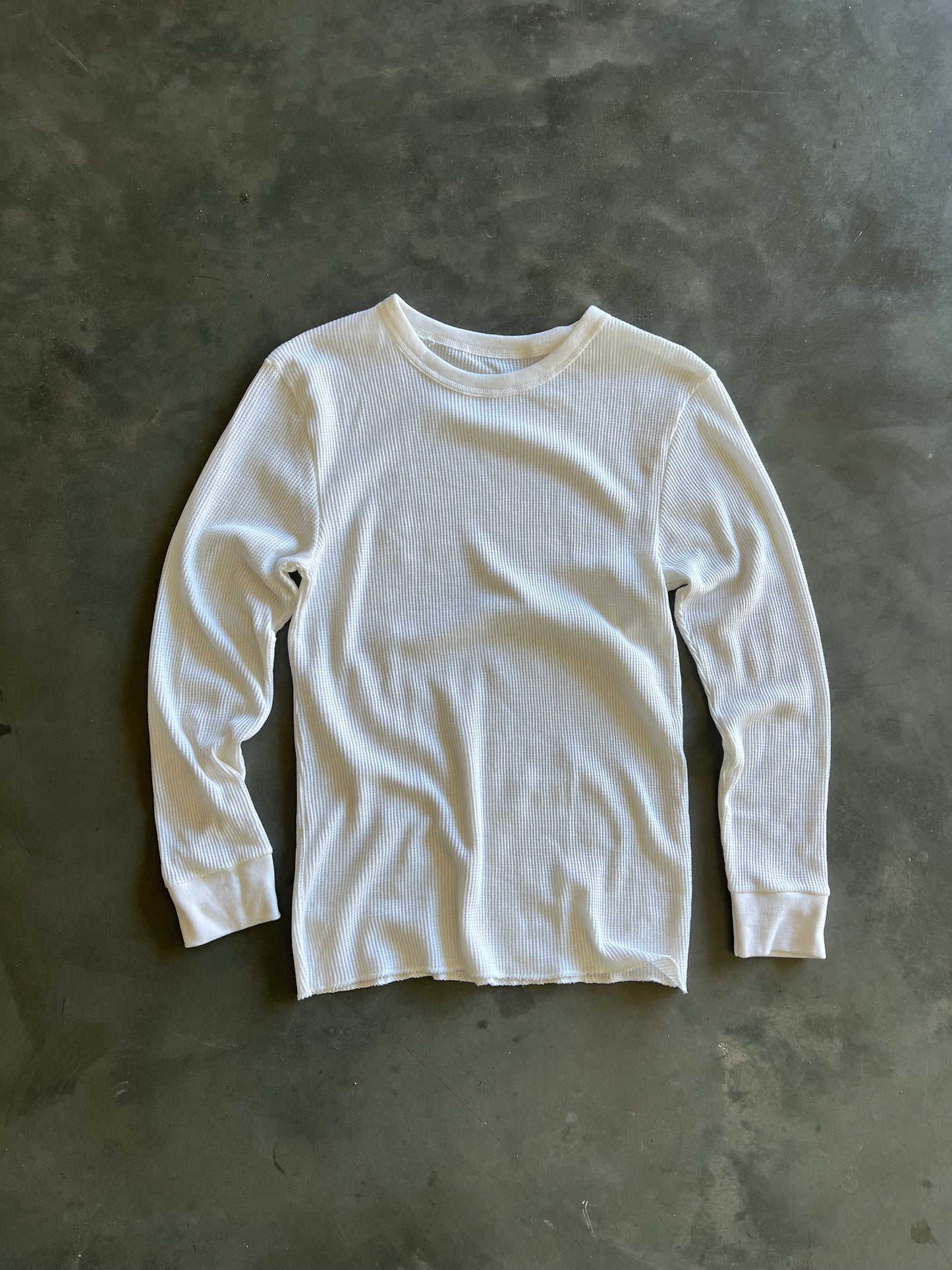 Vintage White Fruit of The Loom Thermal Shirt - L