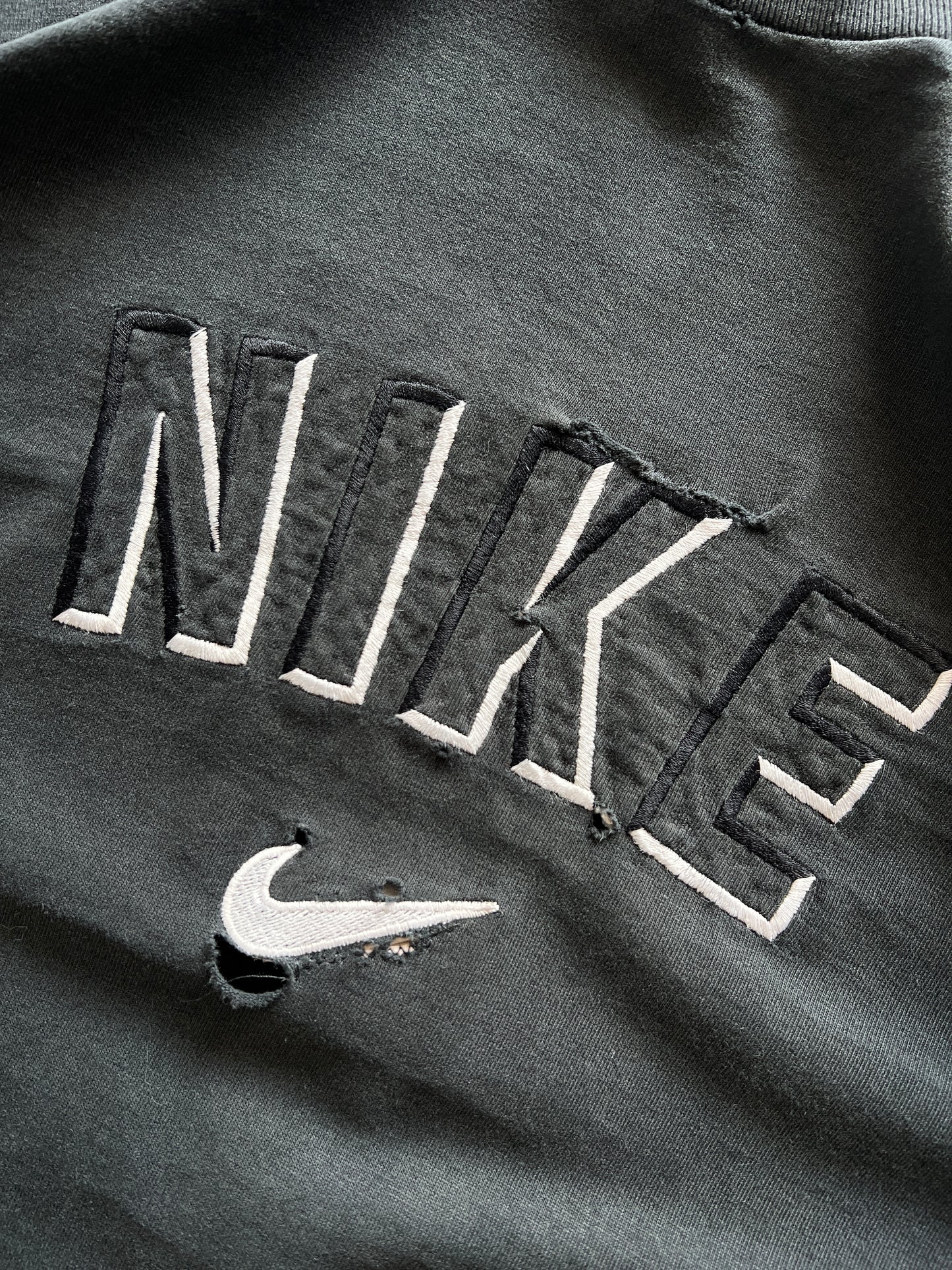 Vintage Faded Black Nike Shirt - M