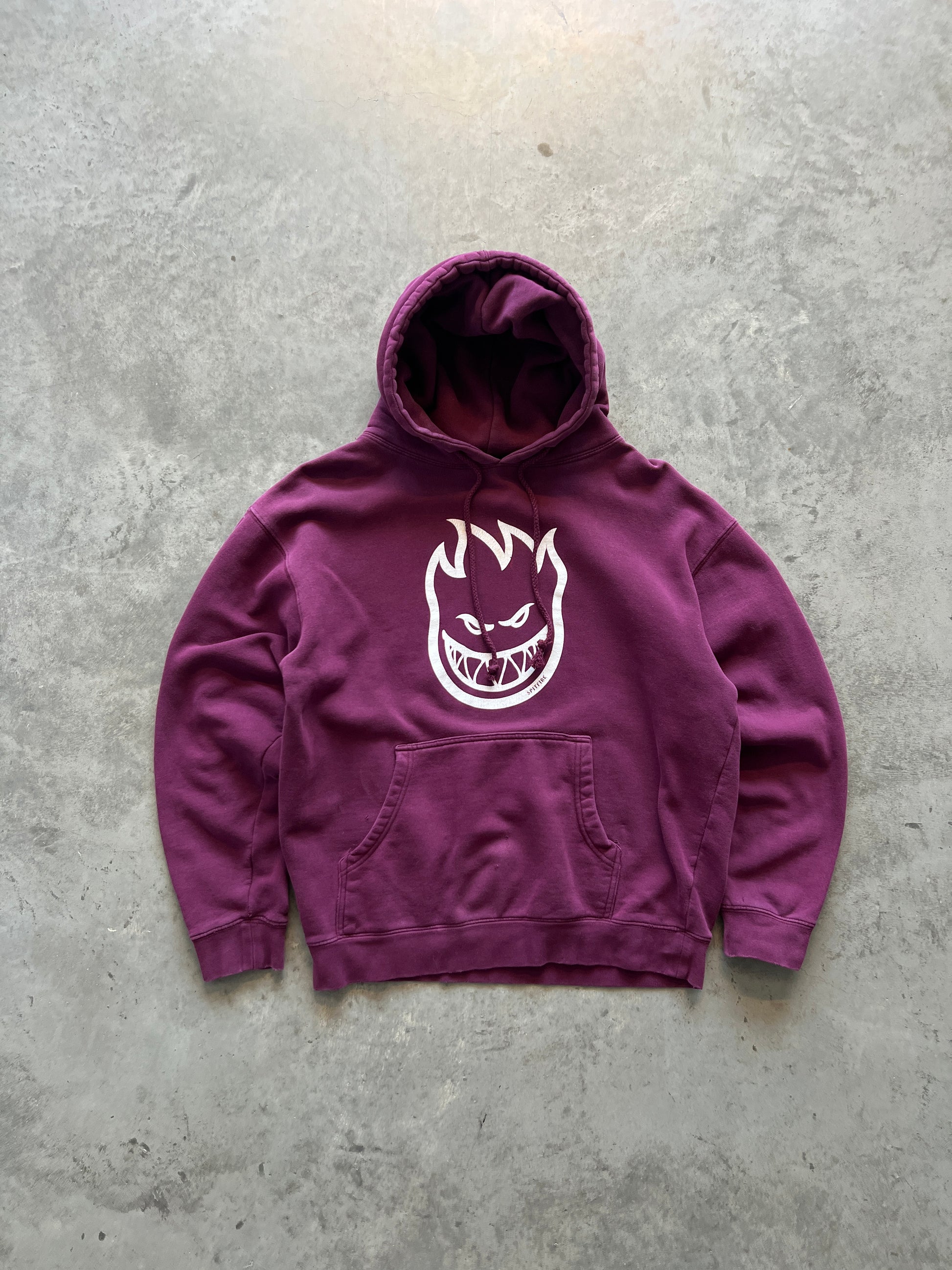 Vintage Dark Maroon Spitfire Hoodie - M