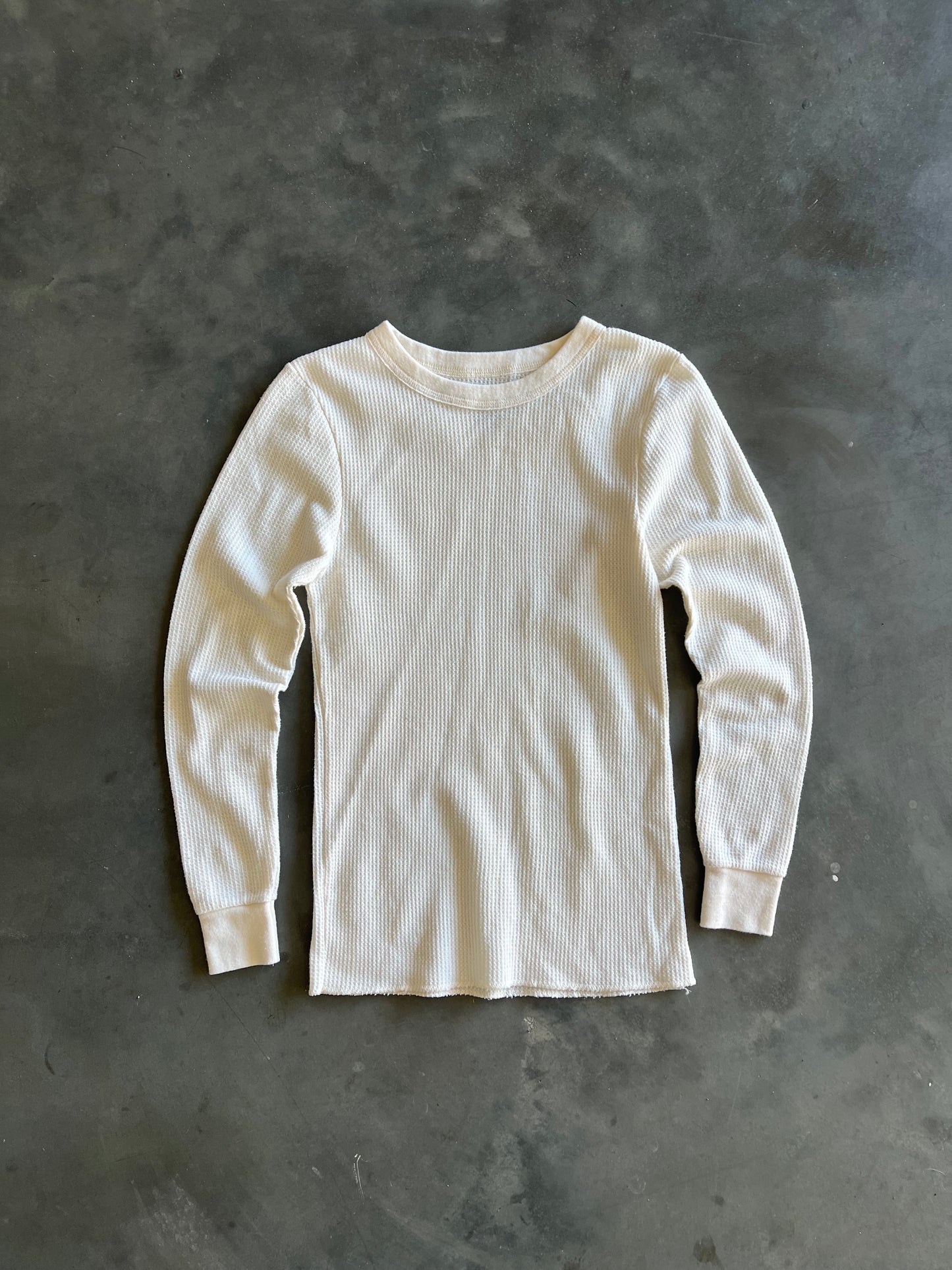 Vintage White Jerzees Thermal Shirt - M