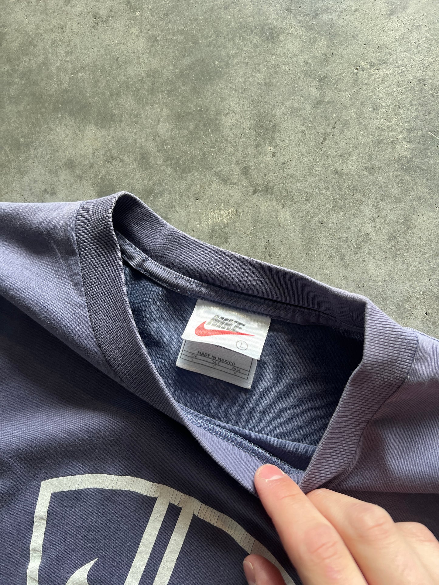 Vintage Purple Nike Swoosh Shirt - L