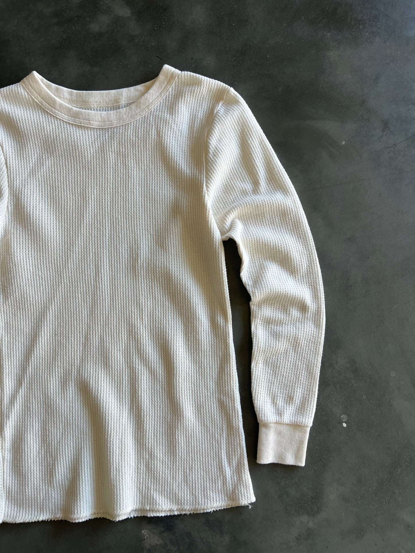 Vintage White Jerzees Thermal Shirt - M