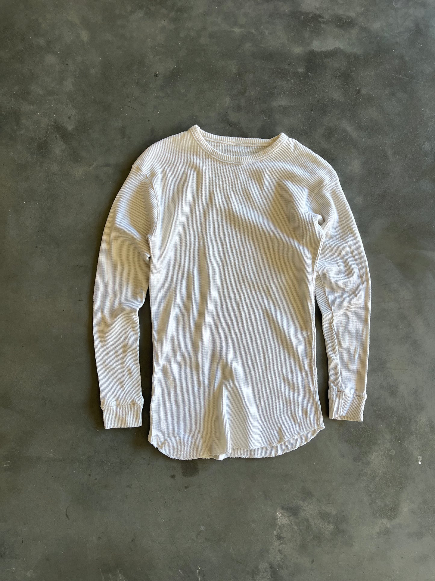 Vintage 90s White Thermal Shirt - S