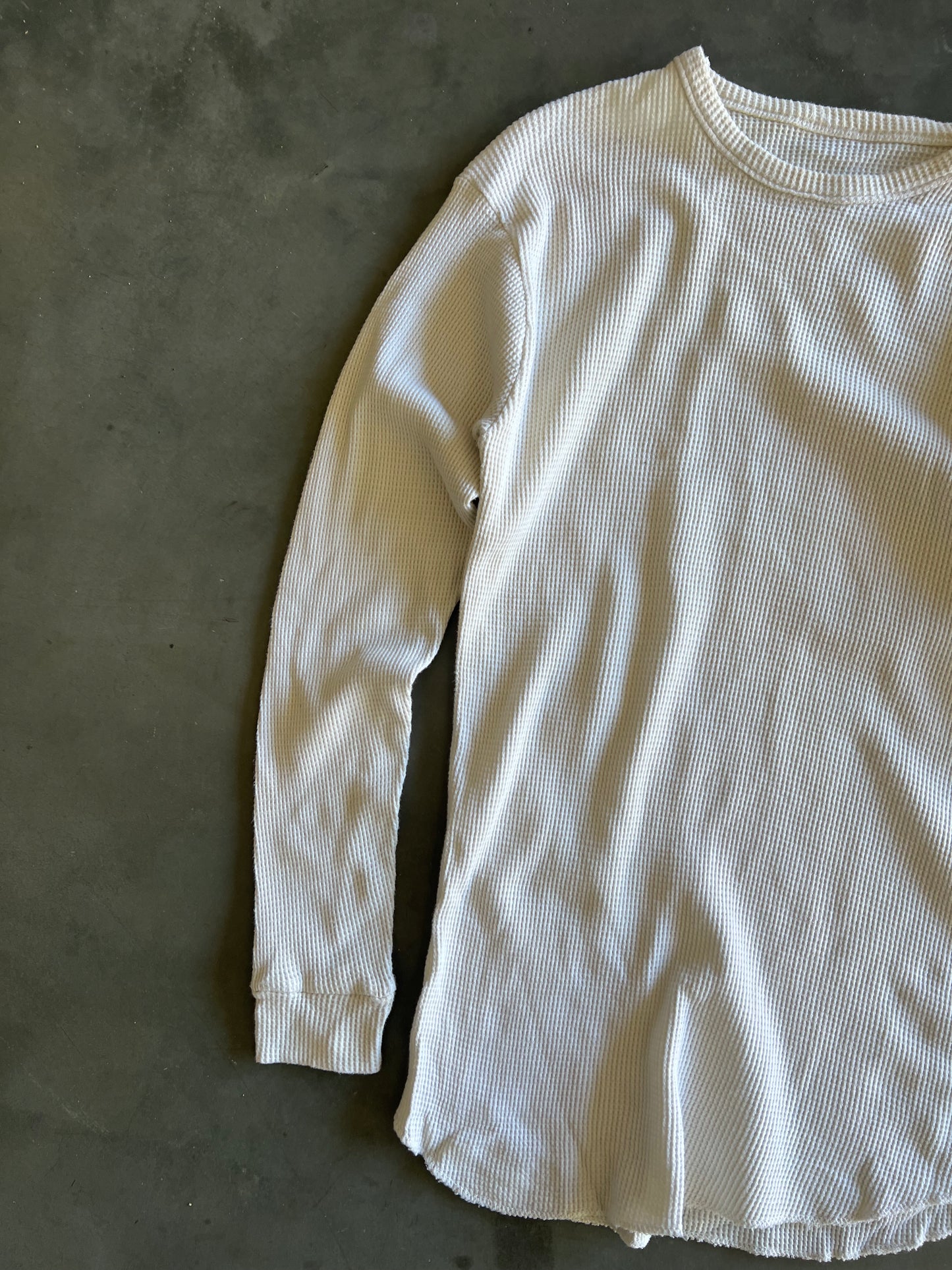 Vintage 90s White Thermal Shirt - S