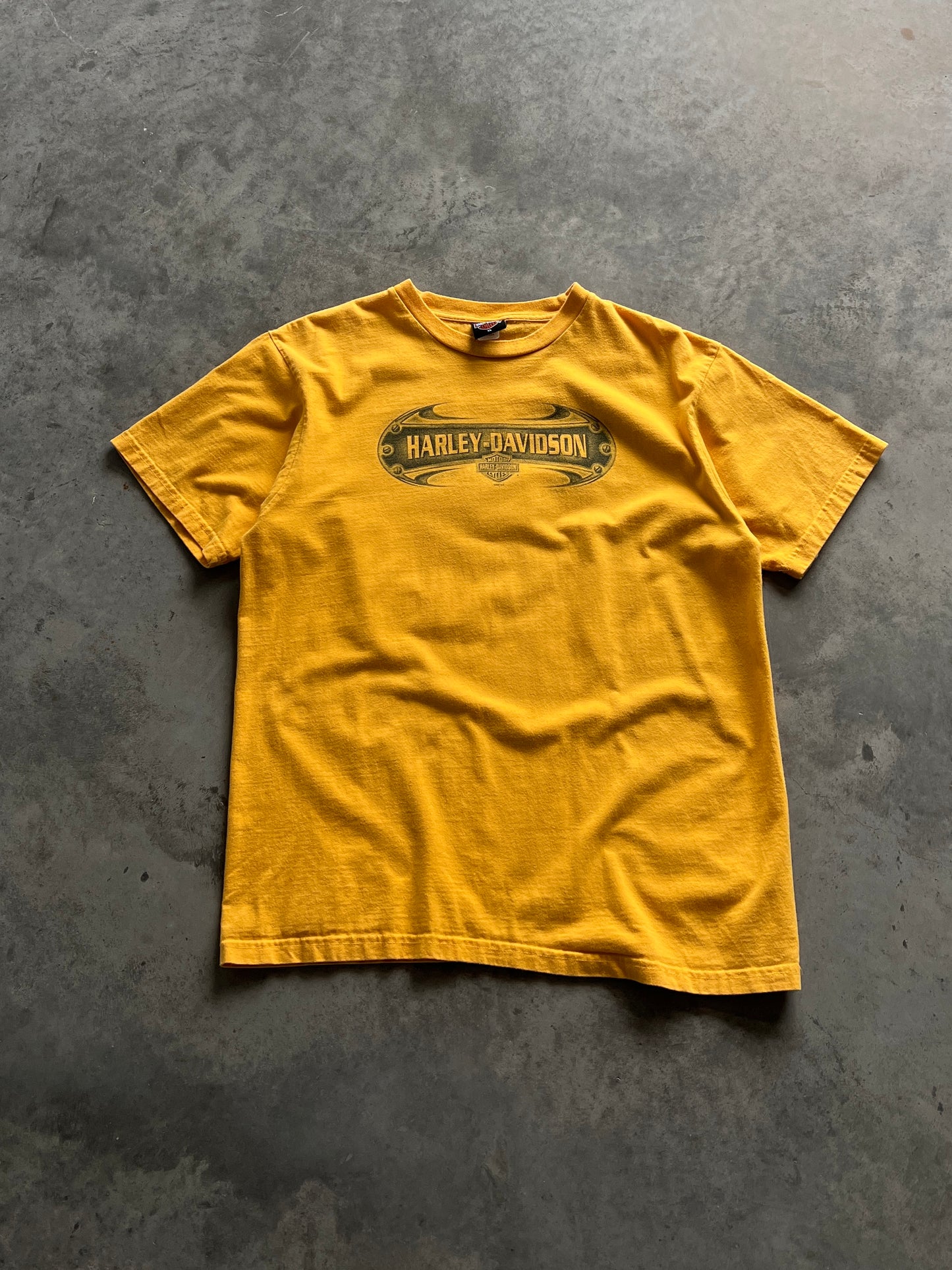 Vintage Yellow Harley Davidson Shirt - L