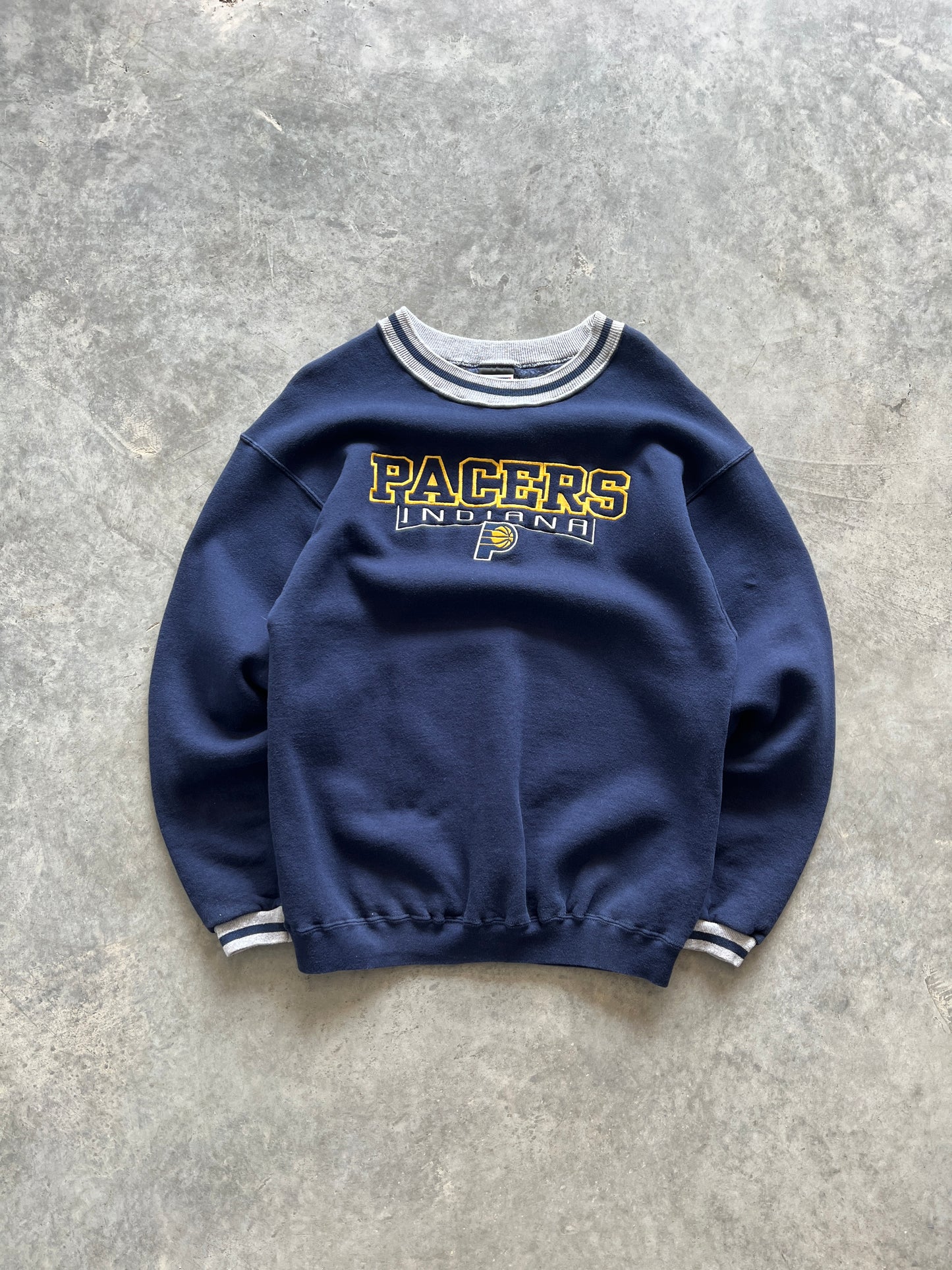 Vintage Navy Indiana Pacers Crew - L