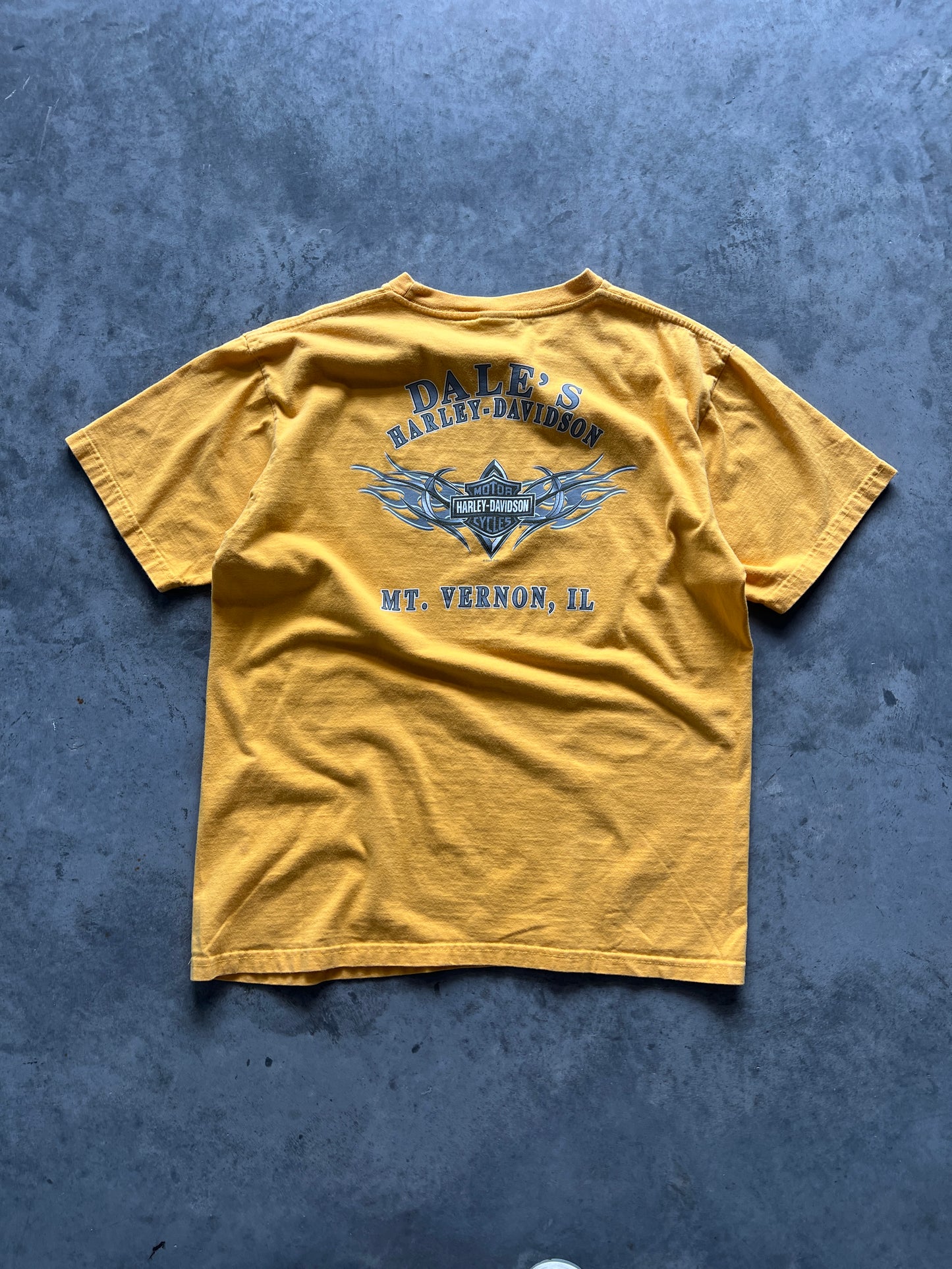 Vintage Yellow Harley Davidson Shirt - L