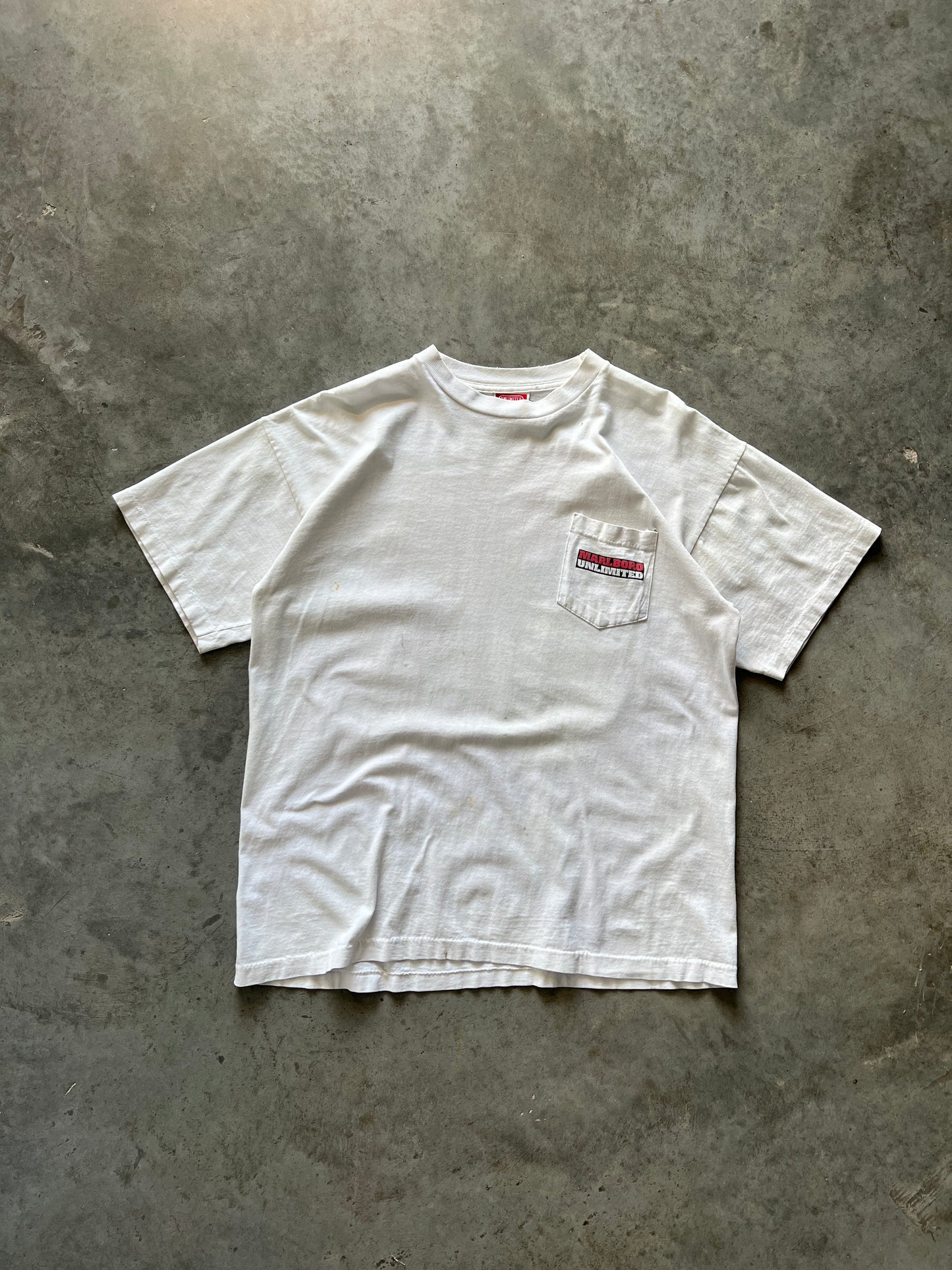 Vintage White Red Marlboro Logo Shirt - L