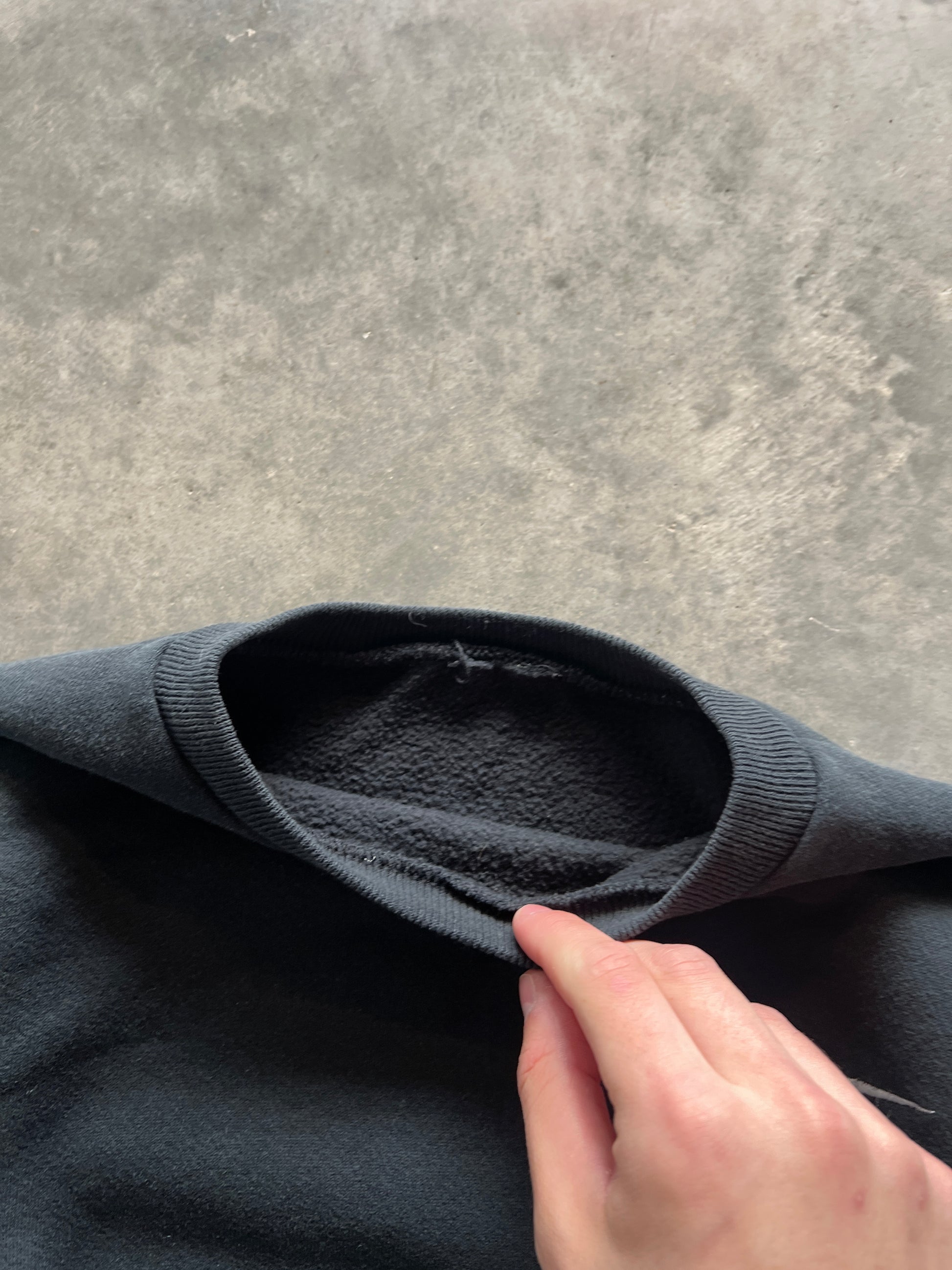 Vintage Black Nike Swoosh Crew - XS