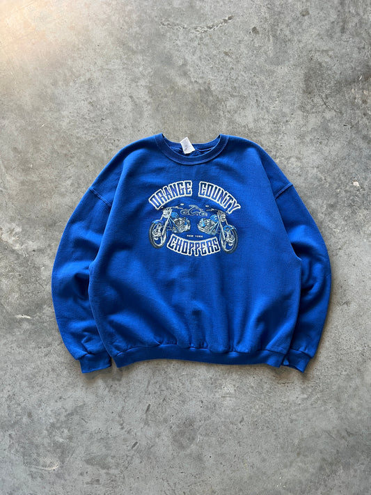 Vintage Blue Orange County Choppers Crew - L/XL