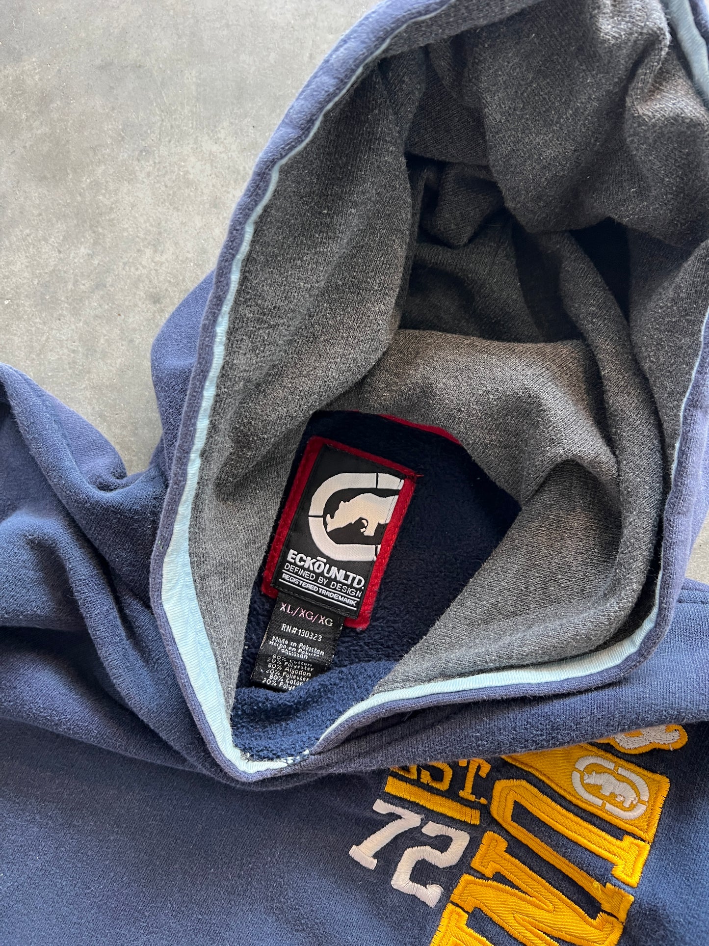 Vintage Navy Blue Ecko Hoodie - XS