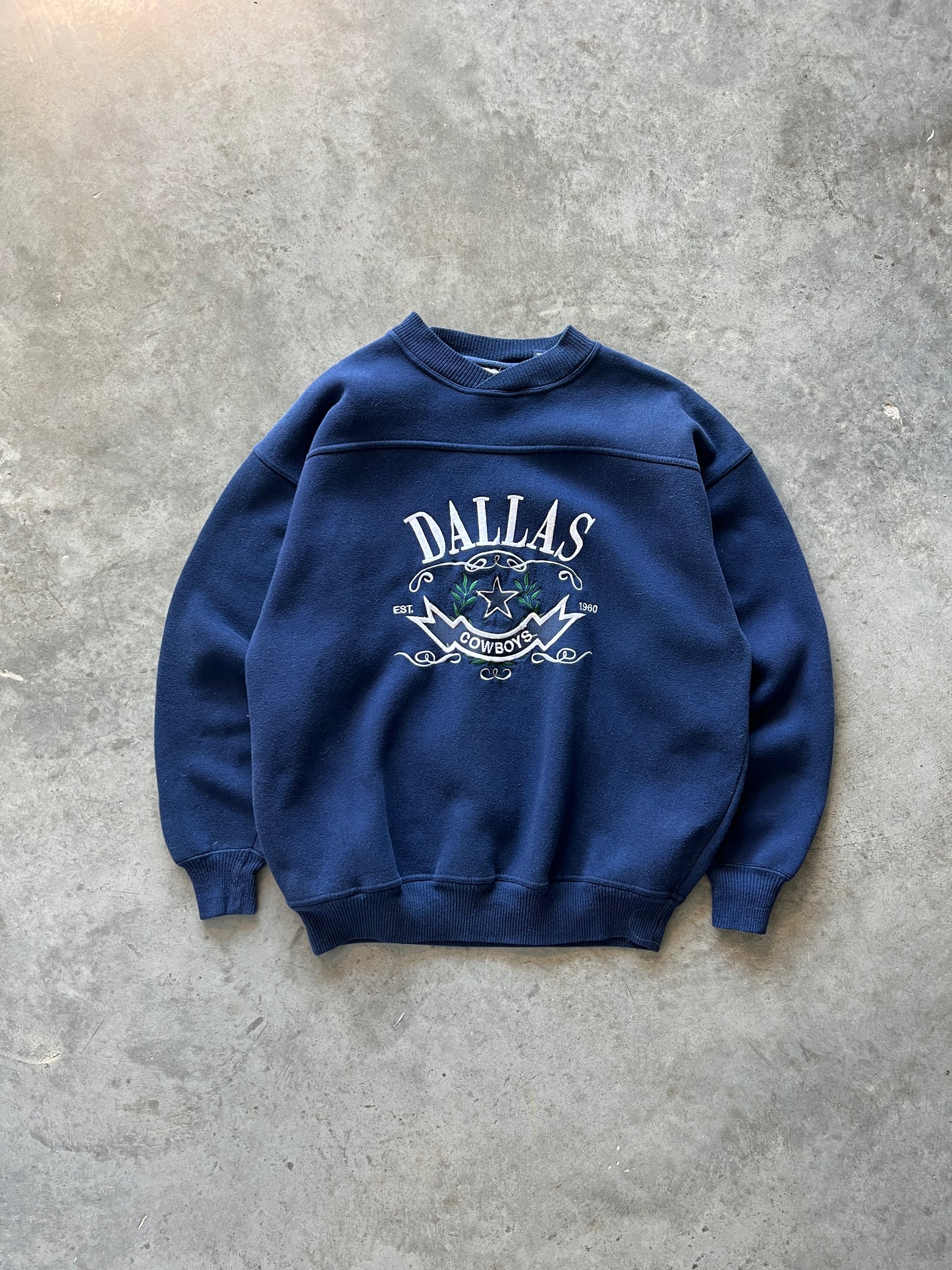 Vintage Blue Dallas Cowboys Crew - M/L