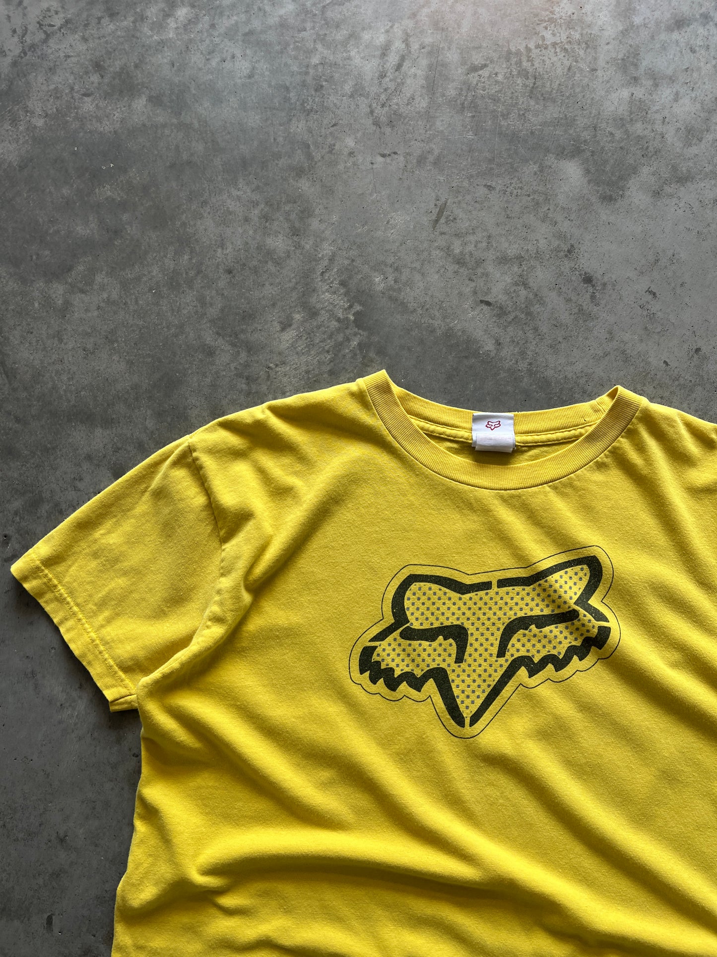 Vintage Yellow Fox Racing Head Shirt - L