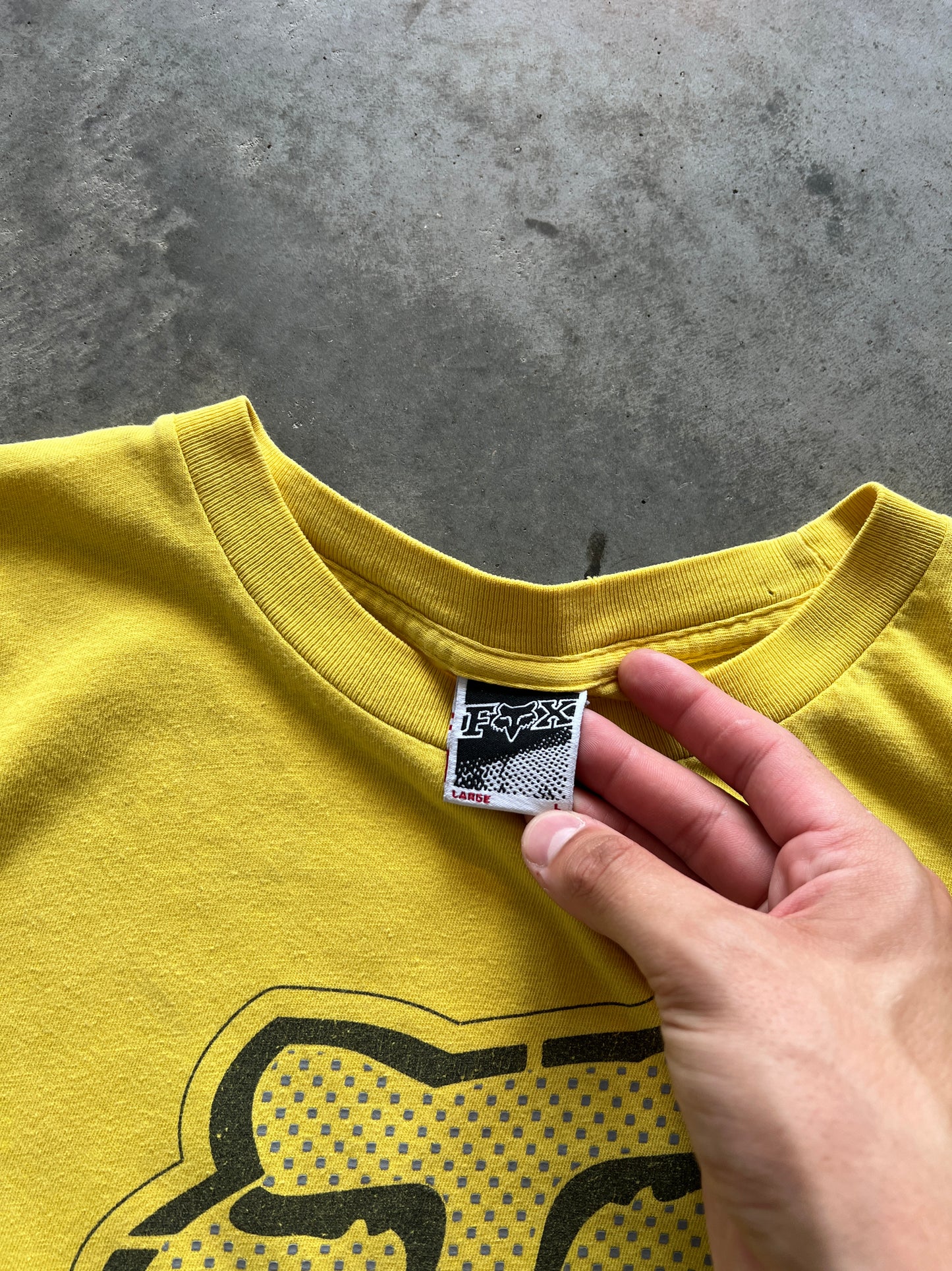 Vintage Yellow Fox Racing Head Shirt - L