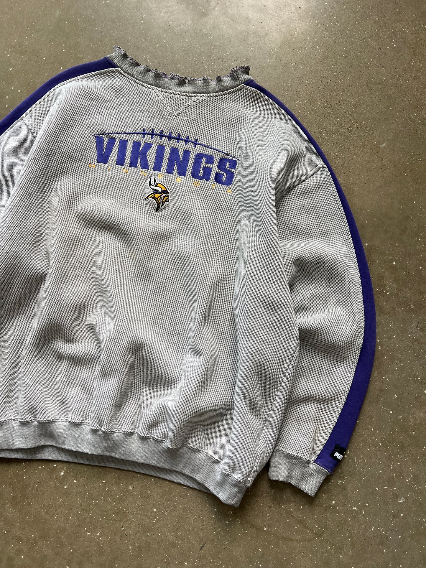 Vintage Grey Vikings NFL Crew - XXL