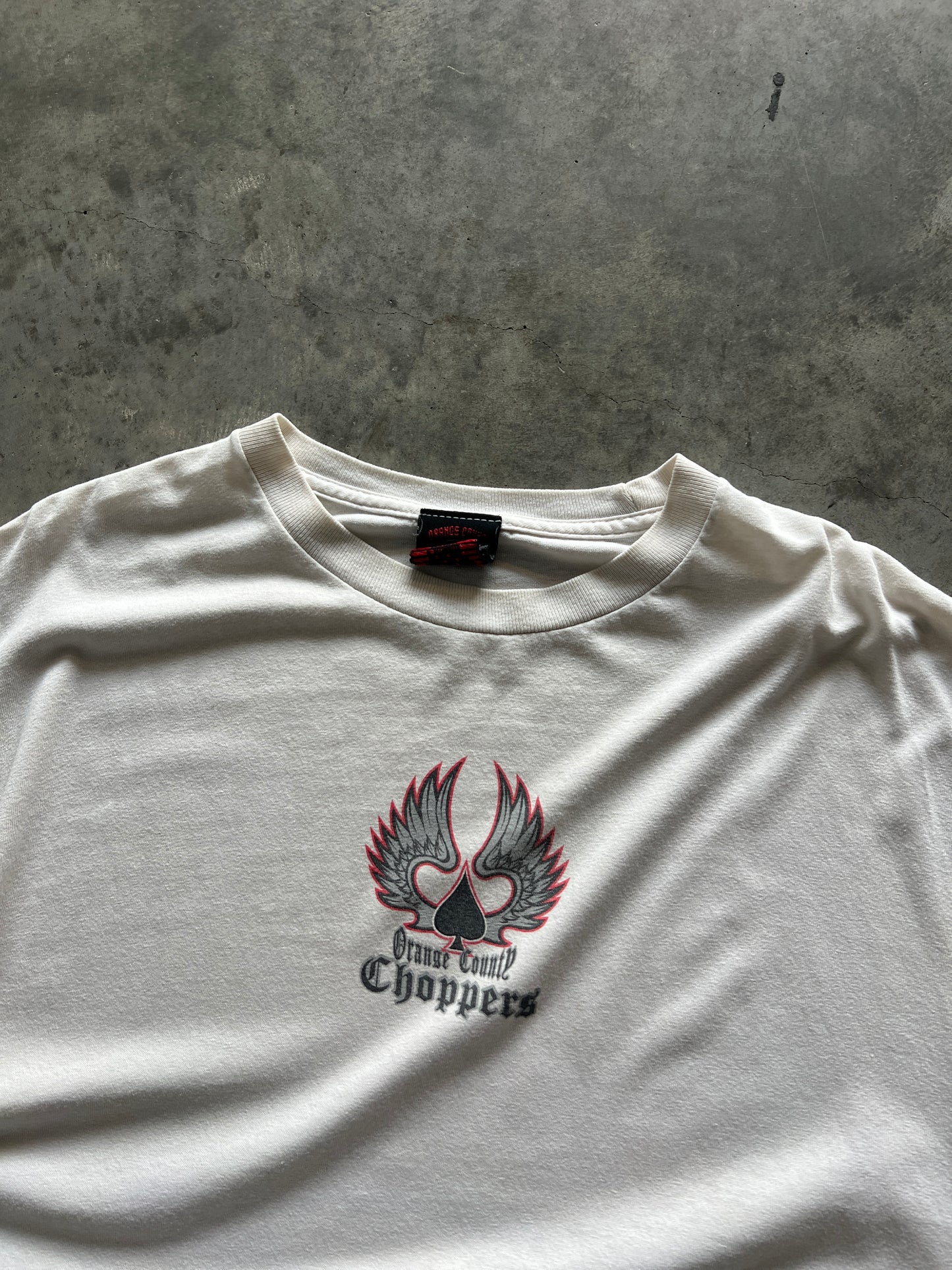 Vintage Distressed White Choppers Shirt - XL