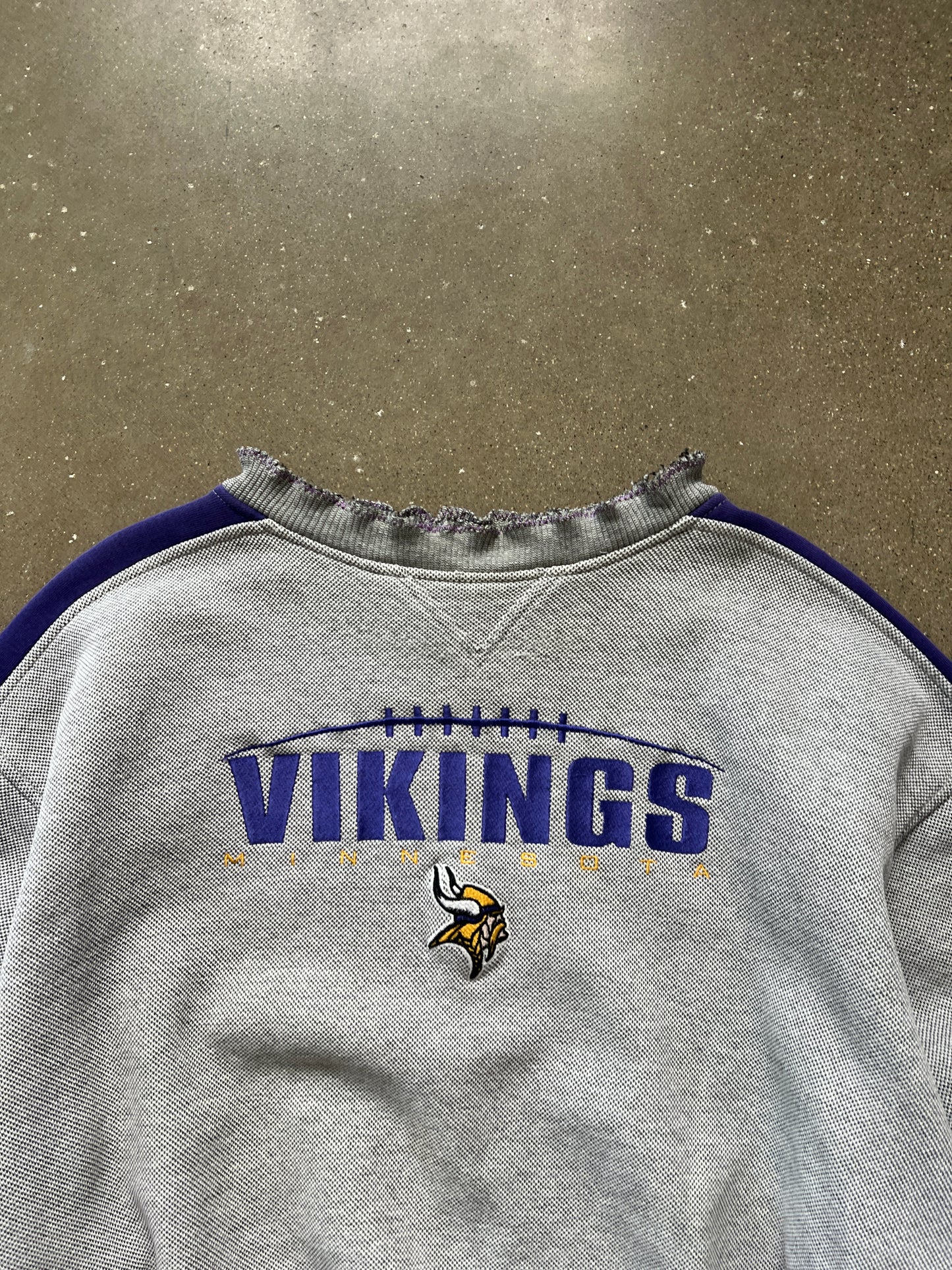 Vintage Grey Vikings NFL Crew - XXL