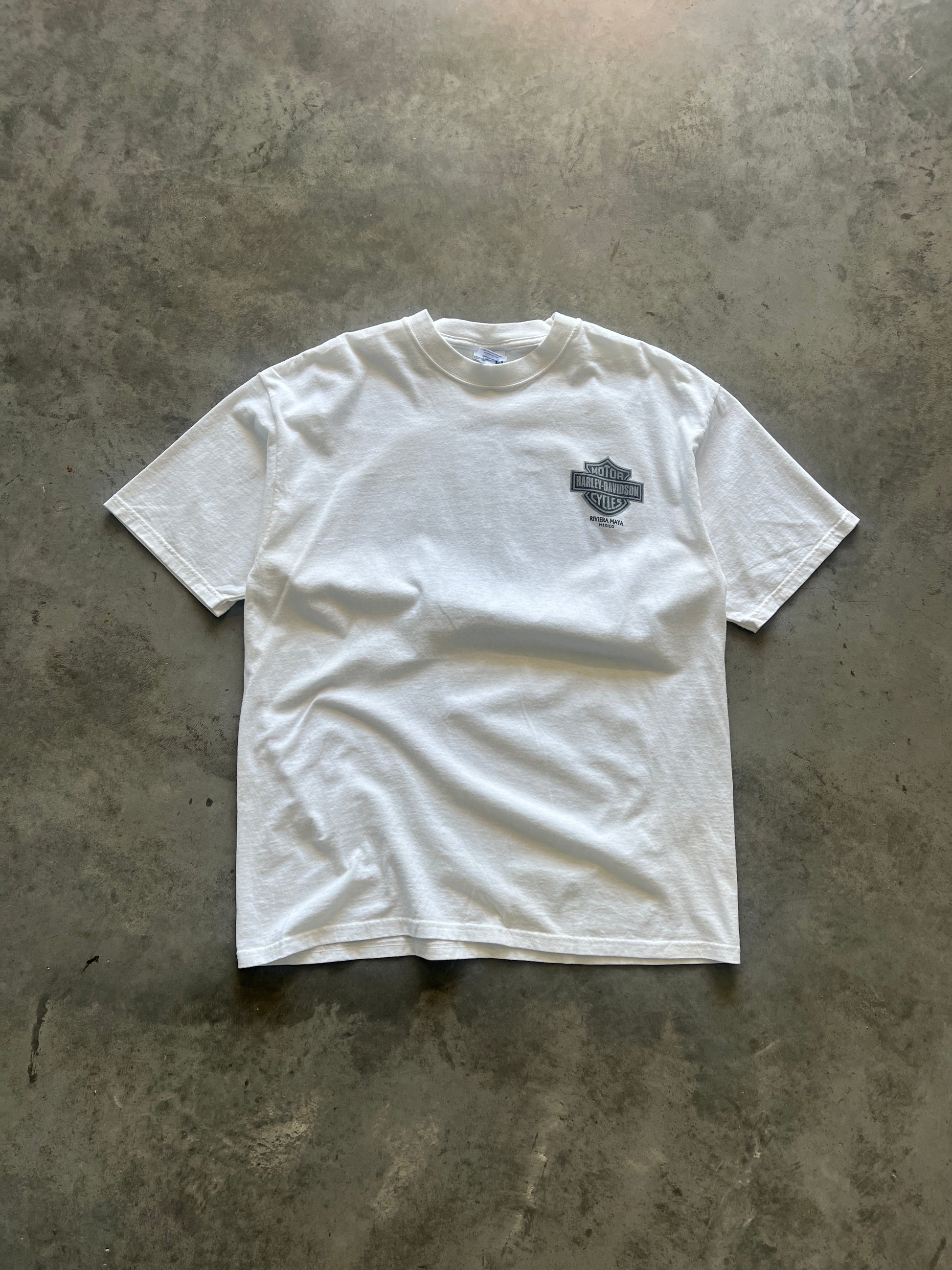 Vintage White Harley Davidson Shirt - XL