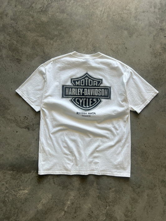 Vintage White Harley Davidson Shirt - XL