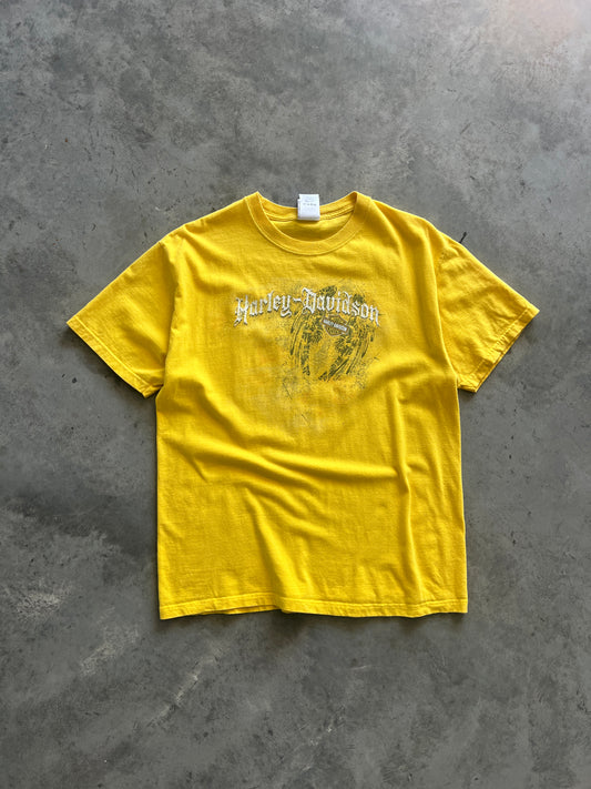 Vintage Yellow Harley Davidson Shirt - L