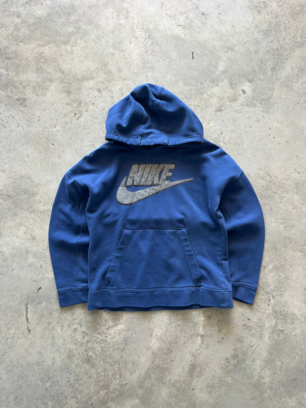 Vintage Navy Blue Nike Hoodie - YS