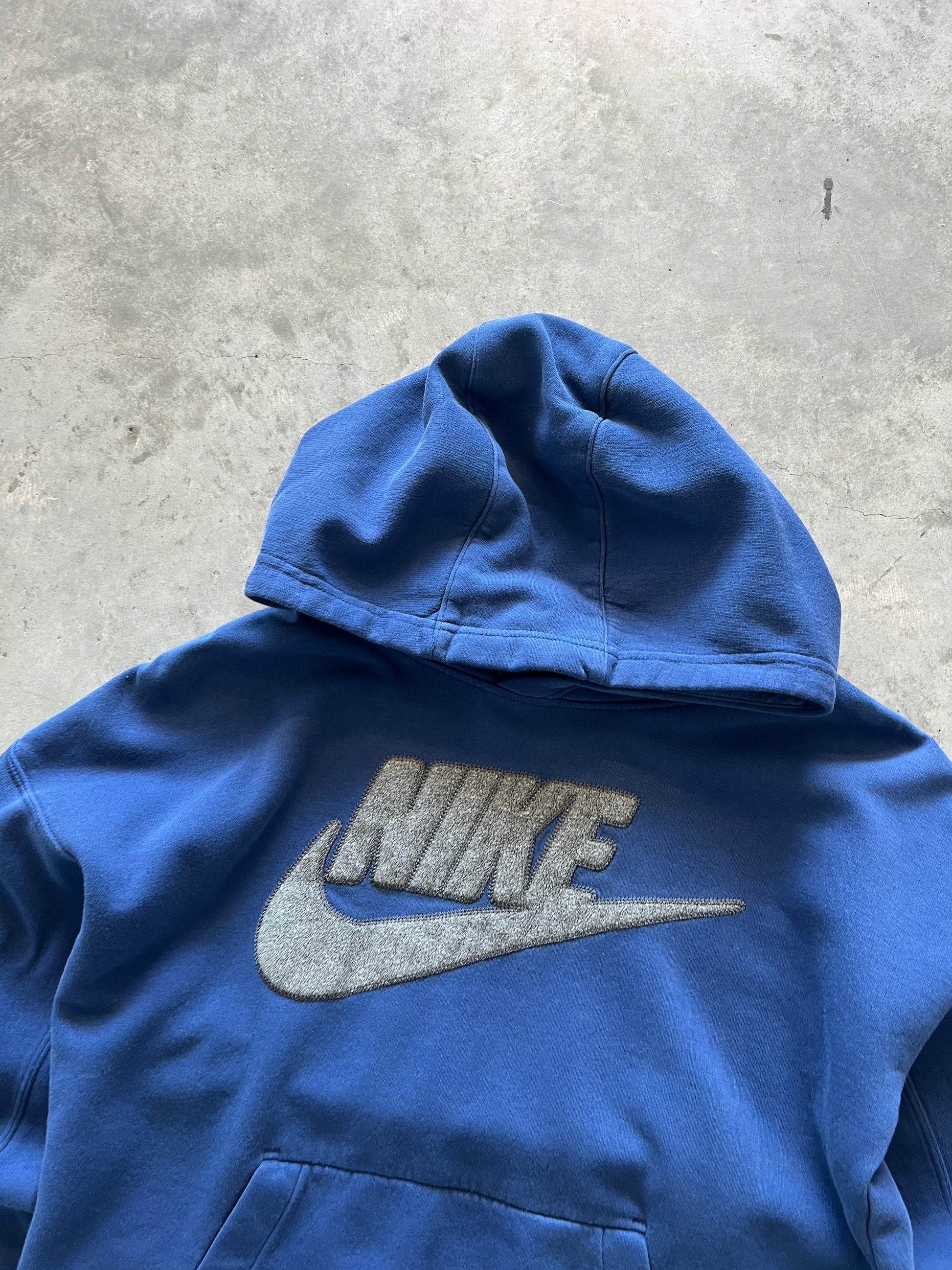 Vintage Navy Blue Nike Hoodie - YS