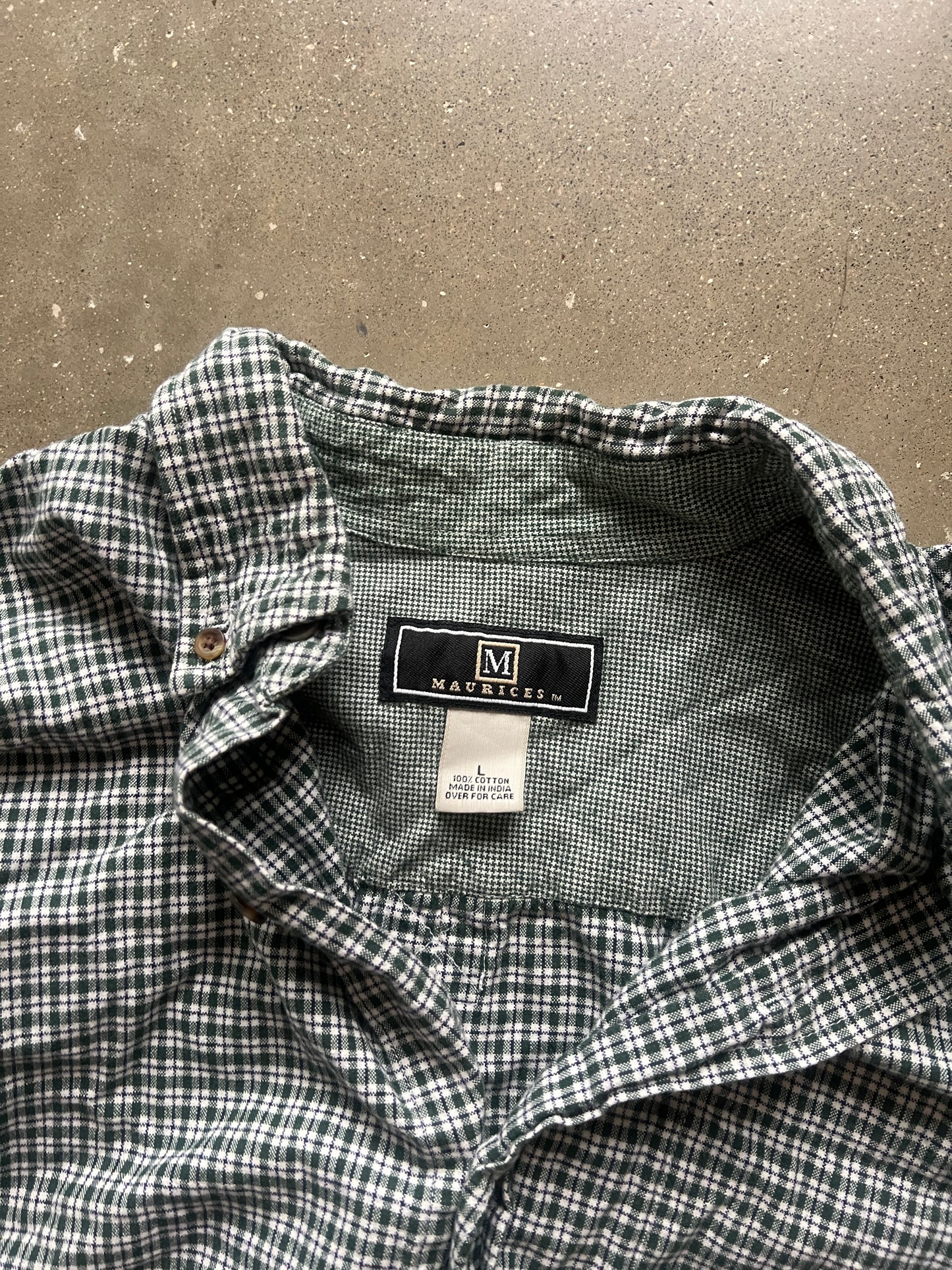 Vintage Plaid Maurices Button Up - Large