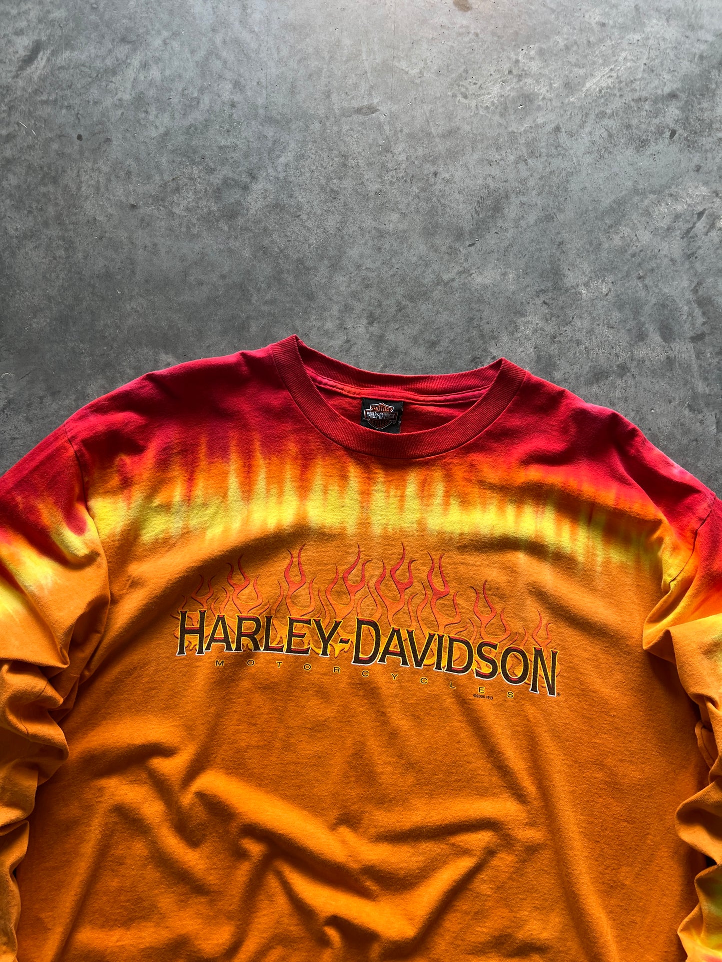 Vintage Flaming Harley Davidson Shirt - L