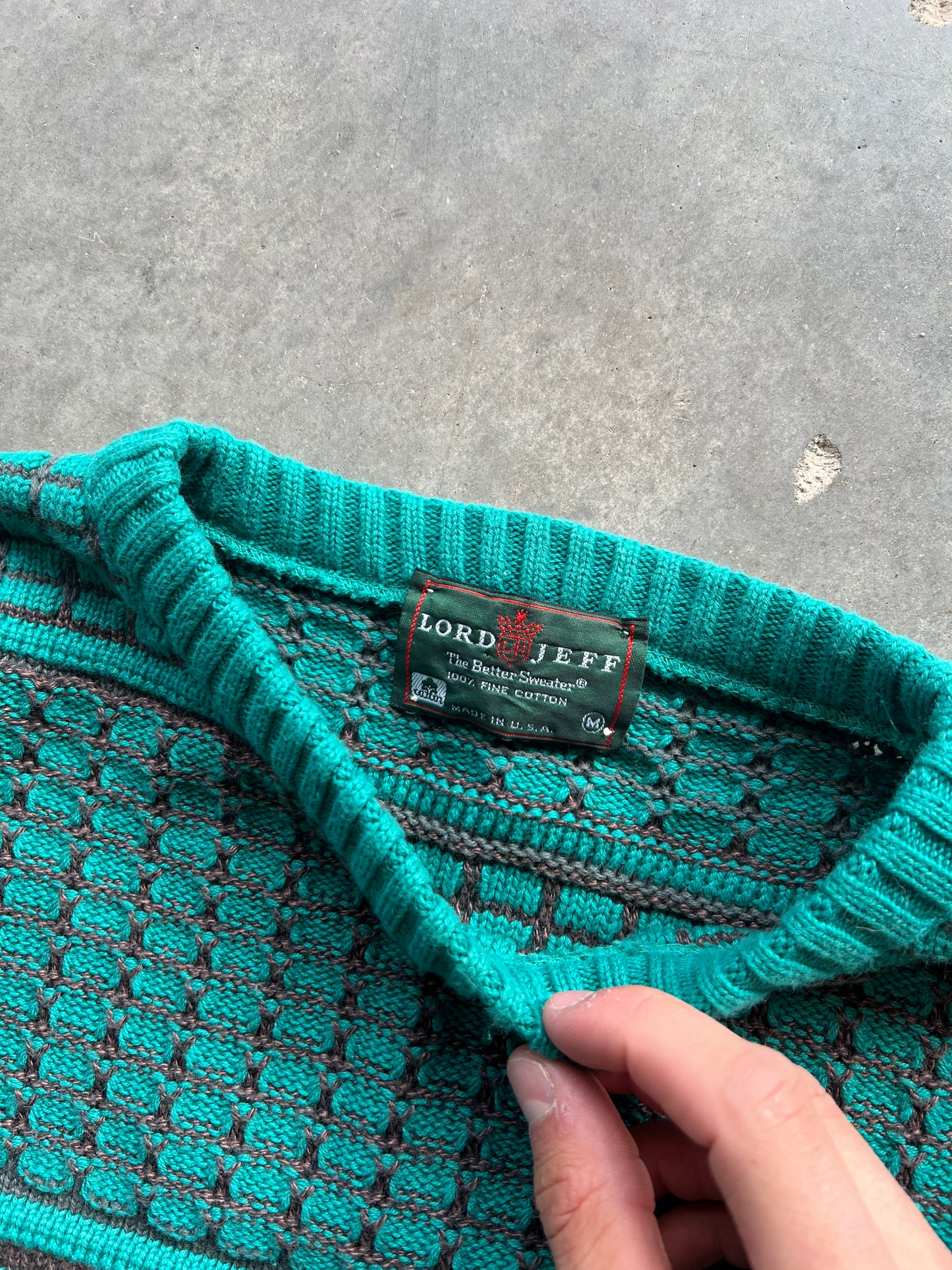 Vintage Aqua Blue Lord Jeff Sweater - L