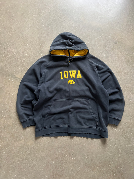 Vintage Black Iowa Nike Hoodie - XL
