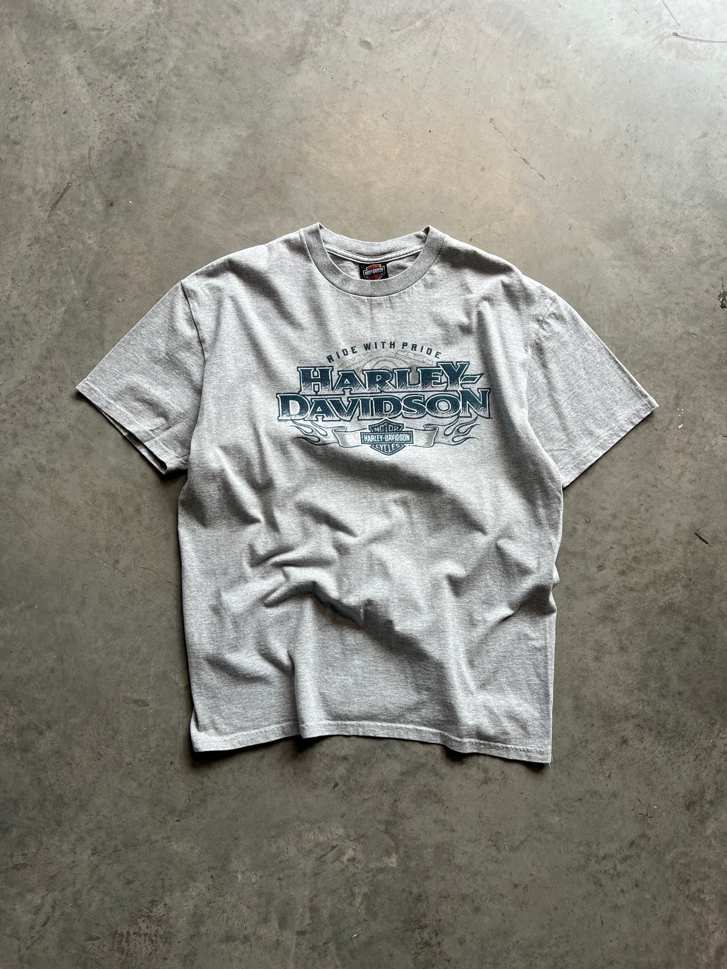 Vintage Grey Harley Davidson Shirt - L