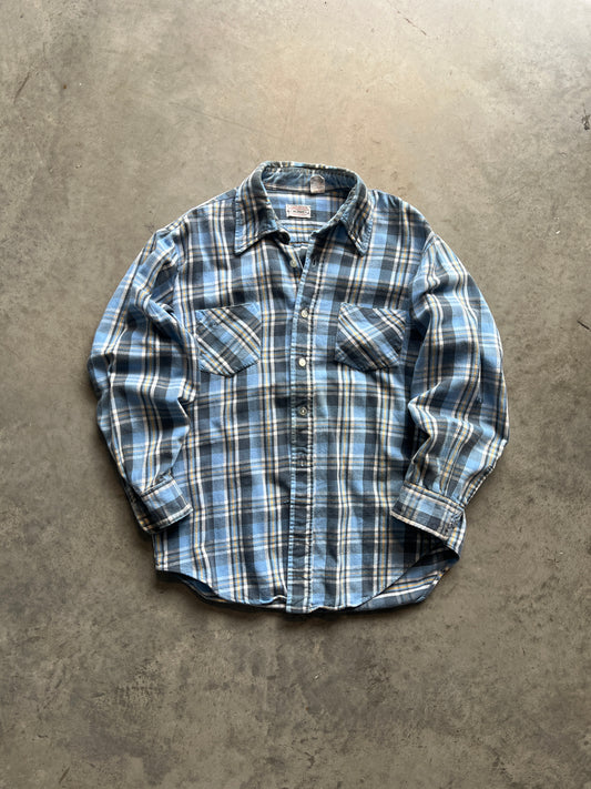 Vintage 80s Blue Button Down Shirt - M