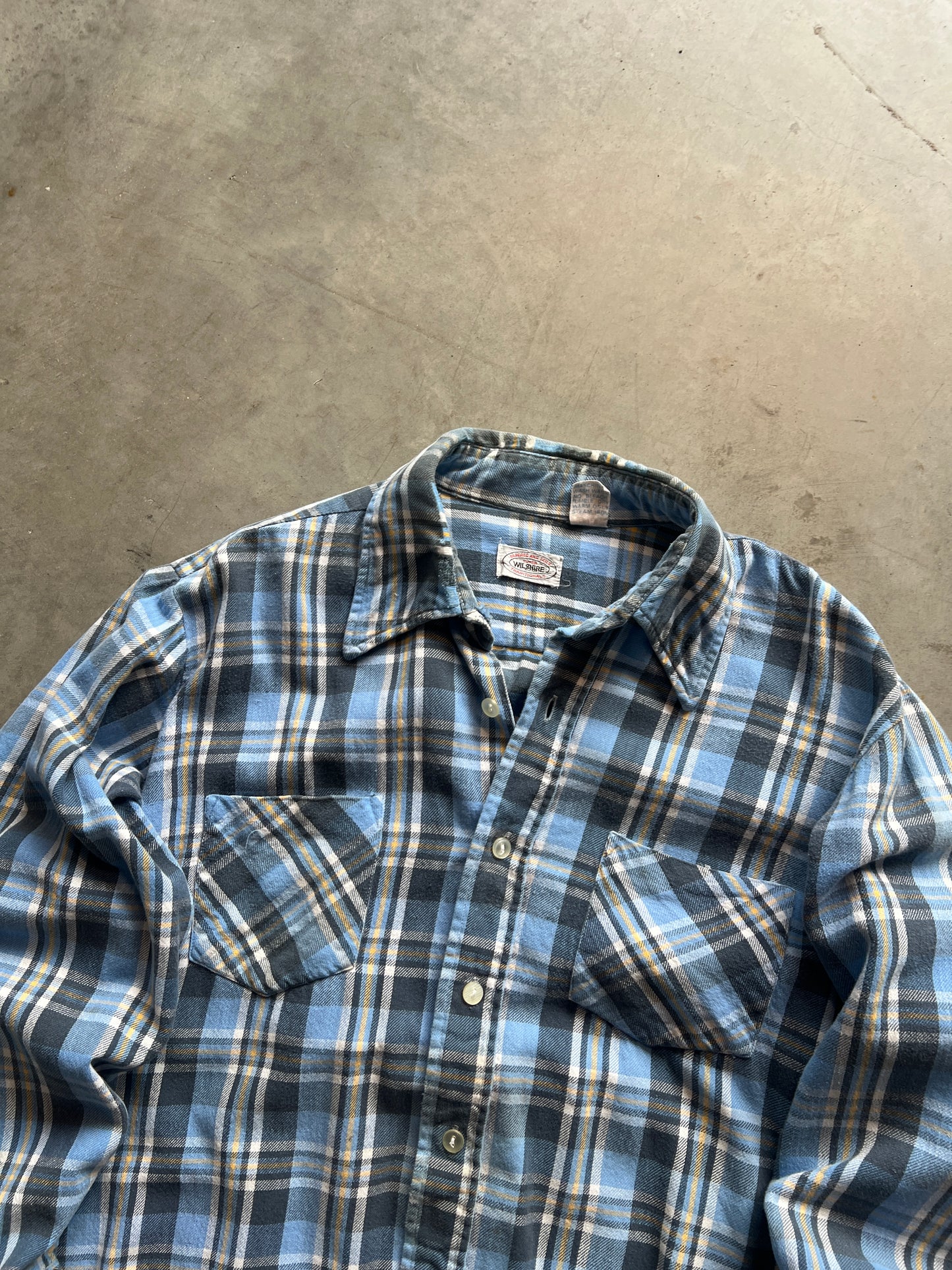 Vintage 80s Blue Button Down Shirt - M