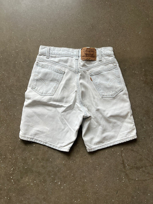 Vintage Faded White Levi Shorts - 29