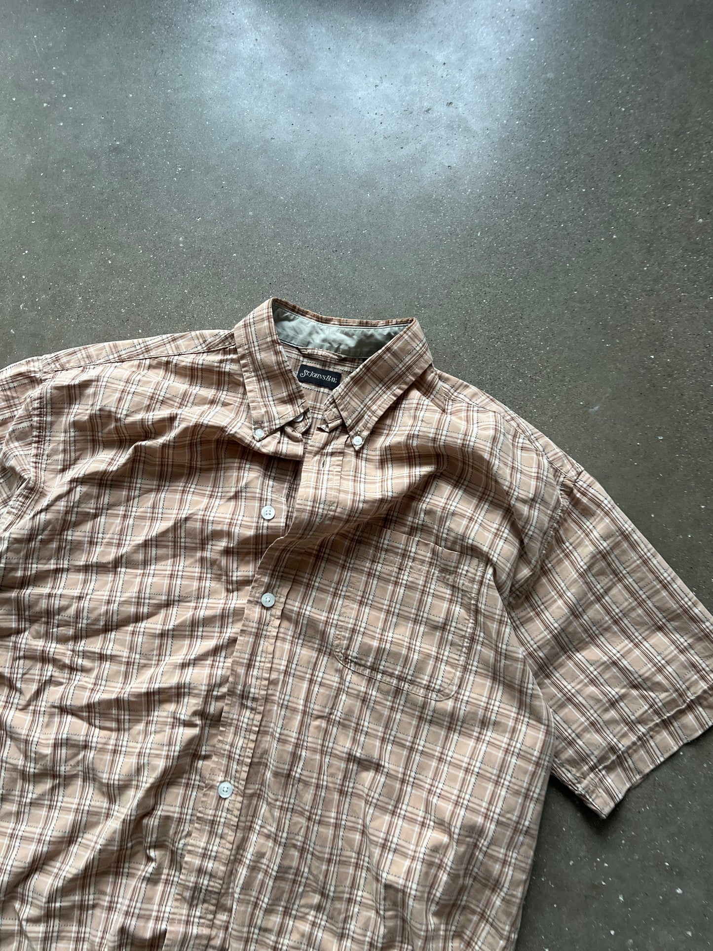 Vintage Carmel Tan Button Down Shirt - L